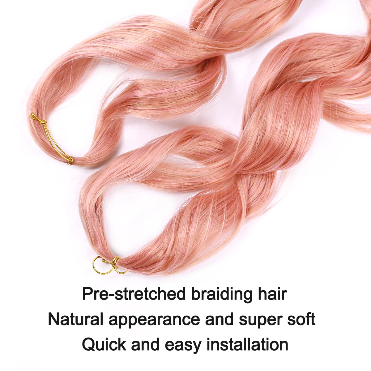 Amir Hair 8 Packs French Curl Braiding Hair 20Inch Loose Wave Braiding Hair Pre Stretched Synthetic Hair Extensions