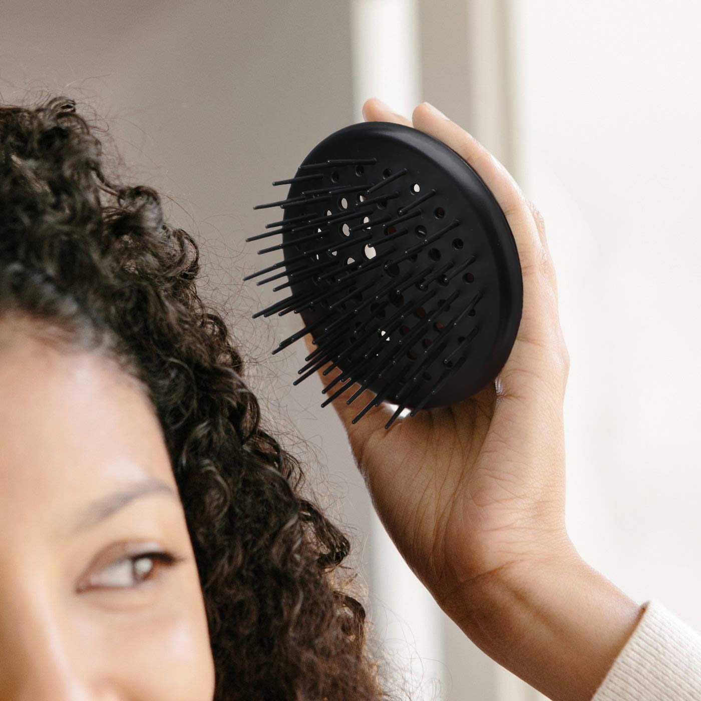 Segbeauty Dandruff Brushes, 2Pcs 0.8 Inches Long Hard Bristle Scalp Massage Brushes For Thick Or Thin 2C To 3B Curly Hair, Showe