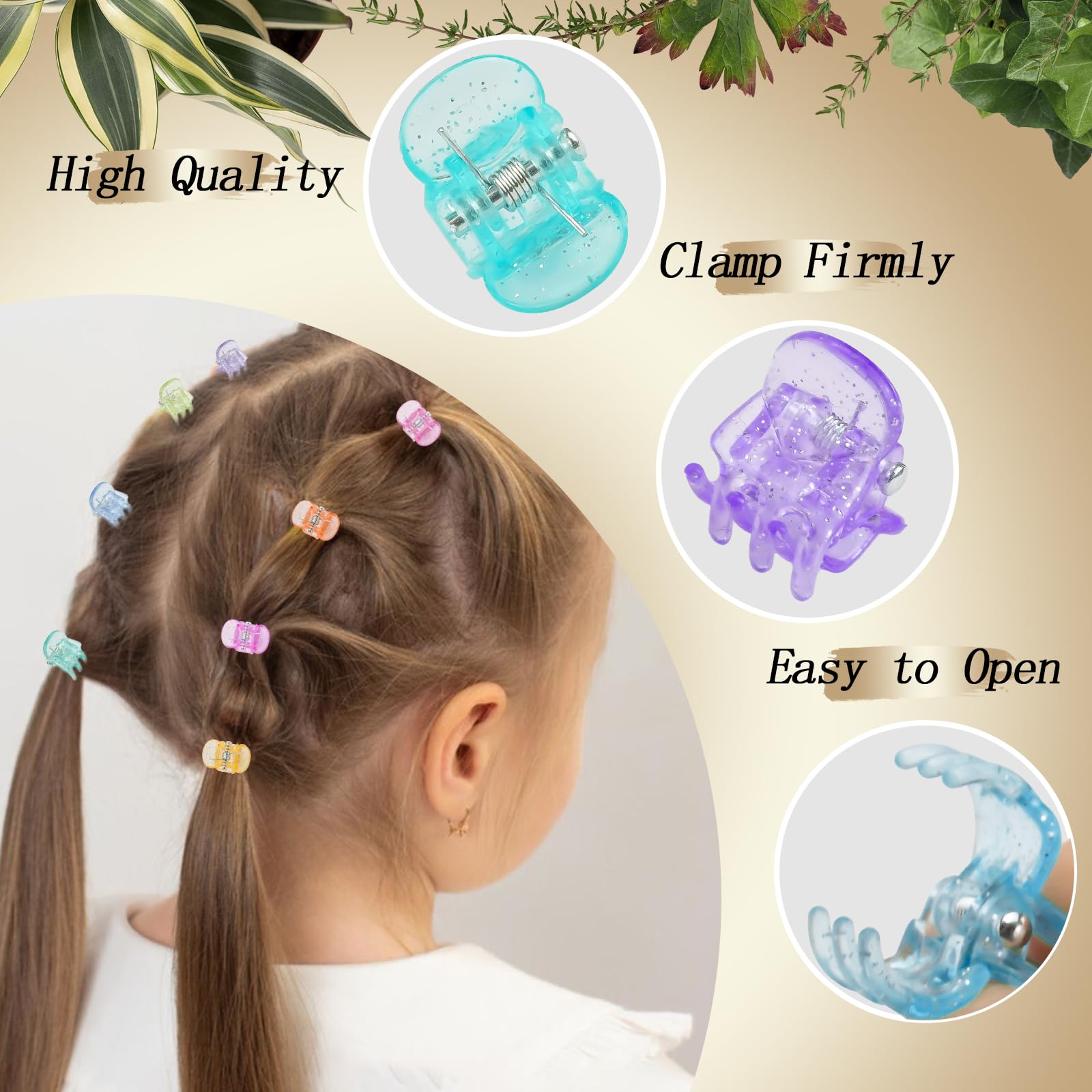 KANPRINCESS 70PCS Mini Hair Clips with Fancy Box Classics Small Claw Clips for Women and Girls Hair Accessories for Gift(SET10)