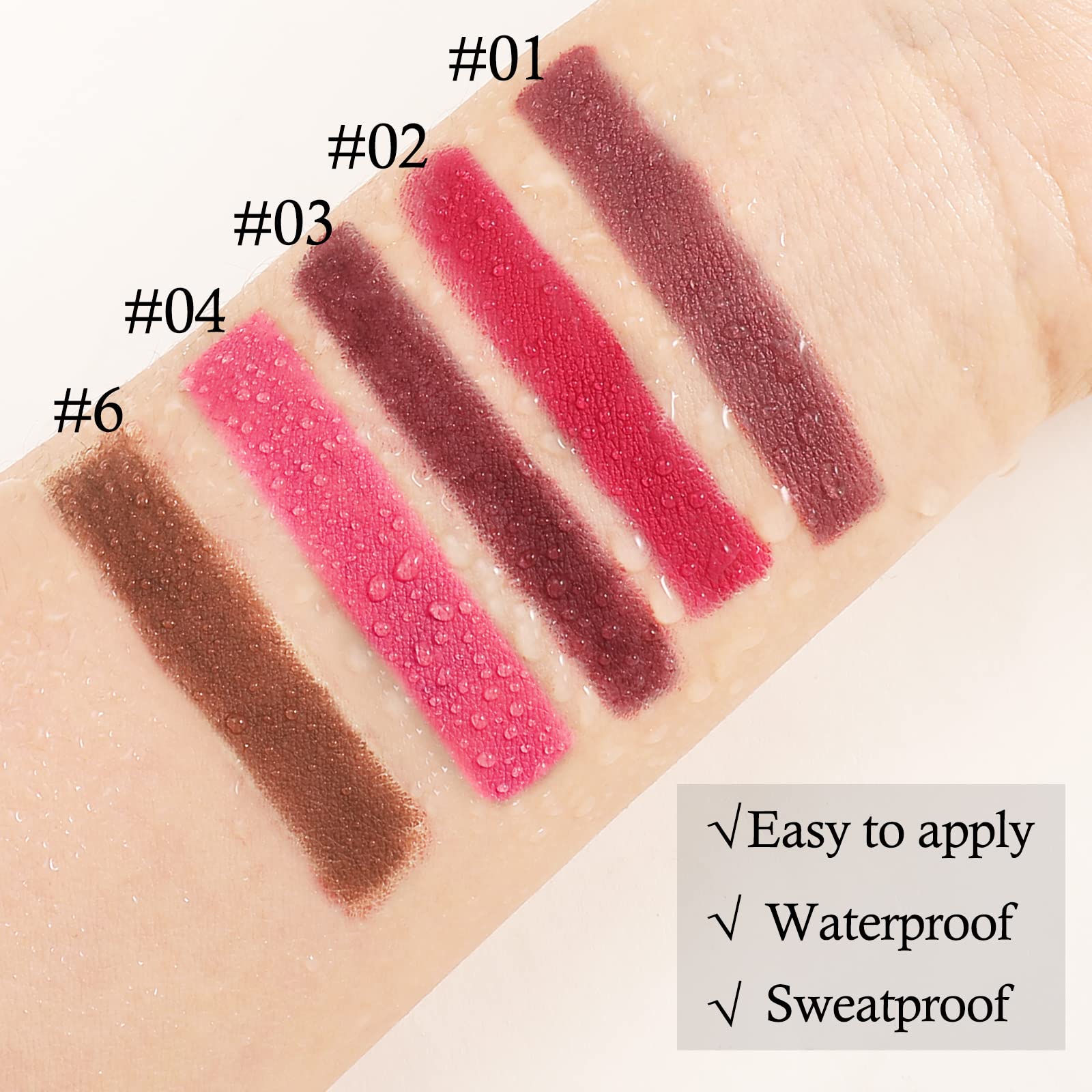Boobeen Matte Lipstick Pencil Lip Crayon Stick Matte Velvet Lipgloss Creamy Lip Liner Full Coverage High Pigment Waterproof Non-