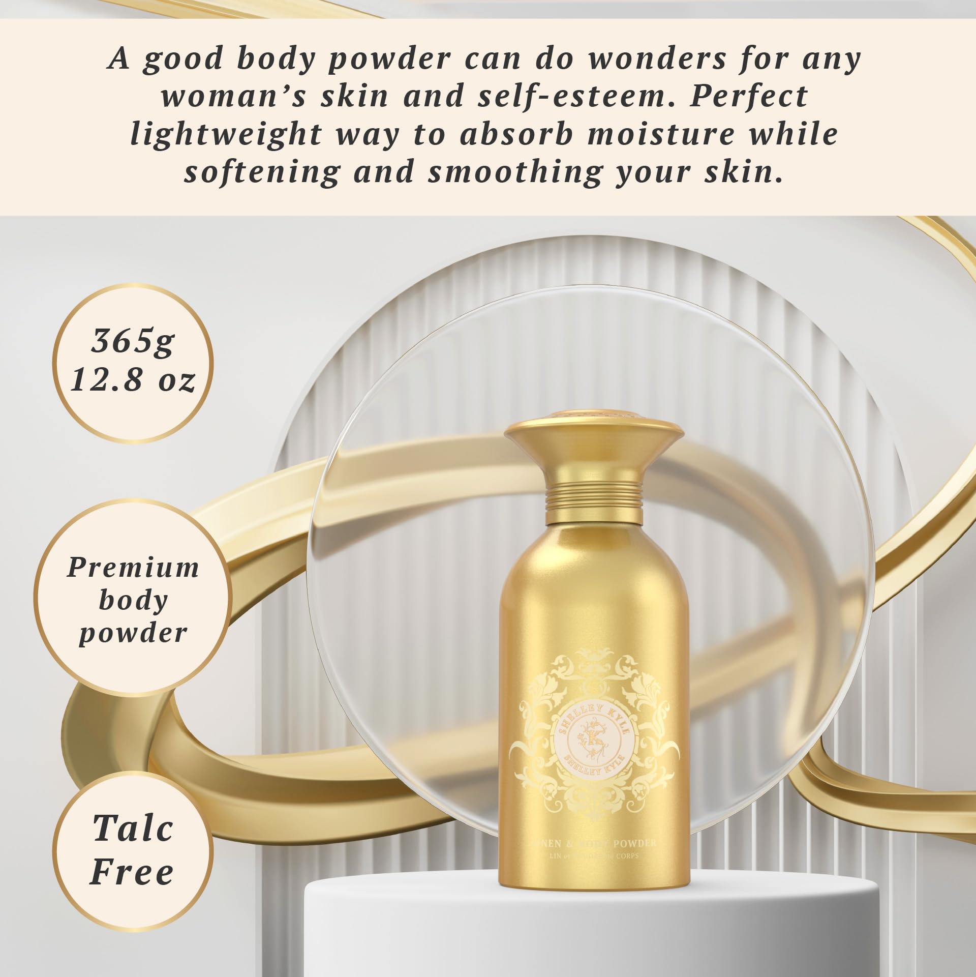 Talc-Free Body Powder For Women For Daily Use And After Bath With Sleep-Enhancing Mica Mineral And Fragrant Dusting Powder - She