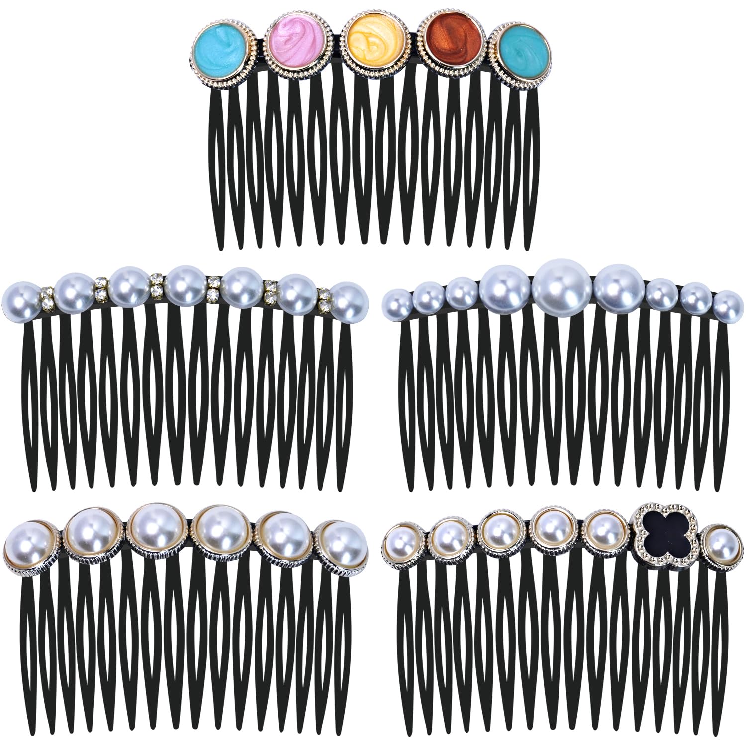 MARY LAVENDER Side Hair Comb for Girls Women Hold Bangs Hair Twist Comb French Twist Hair Pin Clips Hair Accessories Decorative 