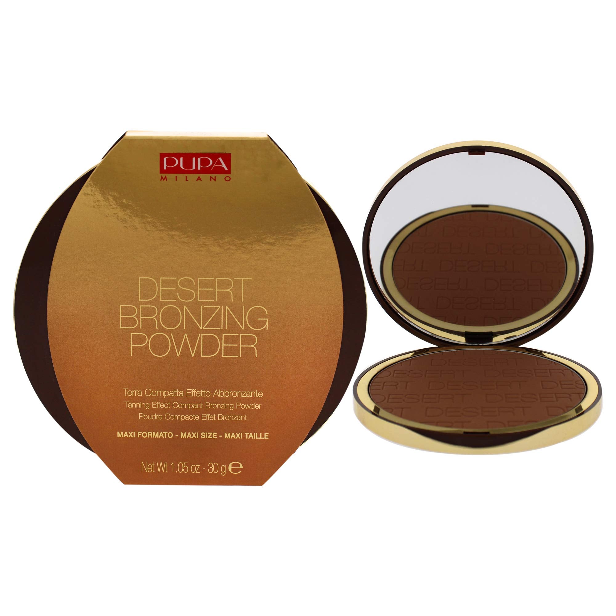 Pupa Milano Desert Bronzing Powder - Add Warmth, Sculpt And Contour - Deep Color For Natural Radiance And Glow - Silky Soft Bron