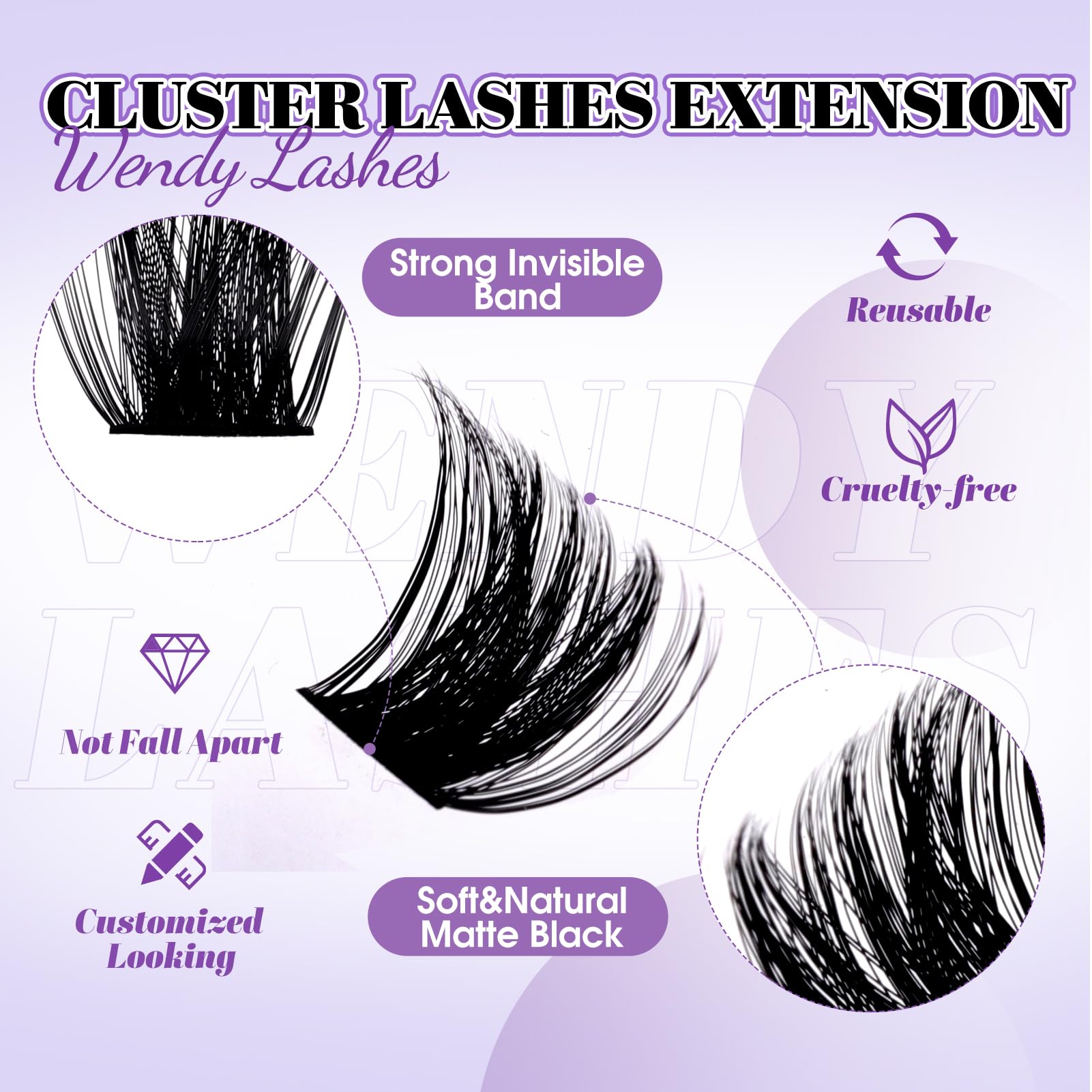Lash Clusters With Bottom Lashes 356Pcs 100D/200D Multi-Types Fluffy Lash Clusters C/D Curl Wispy Individual Lashes Spike Volume