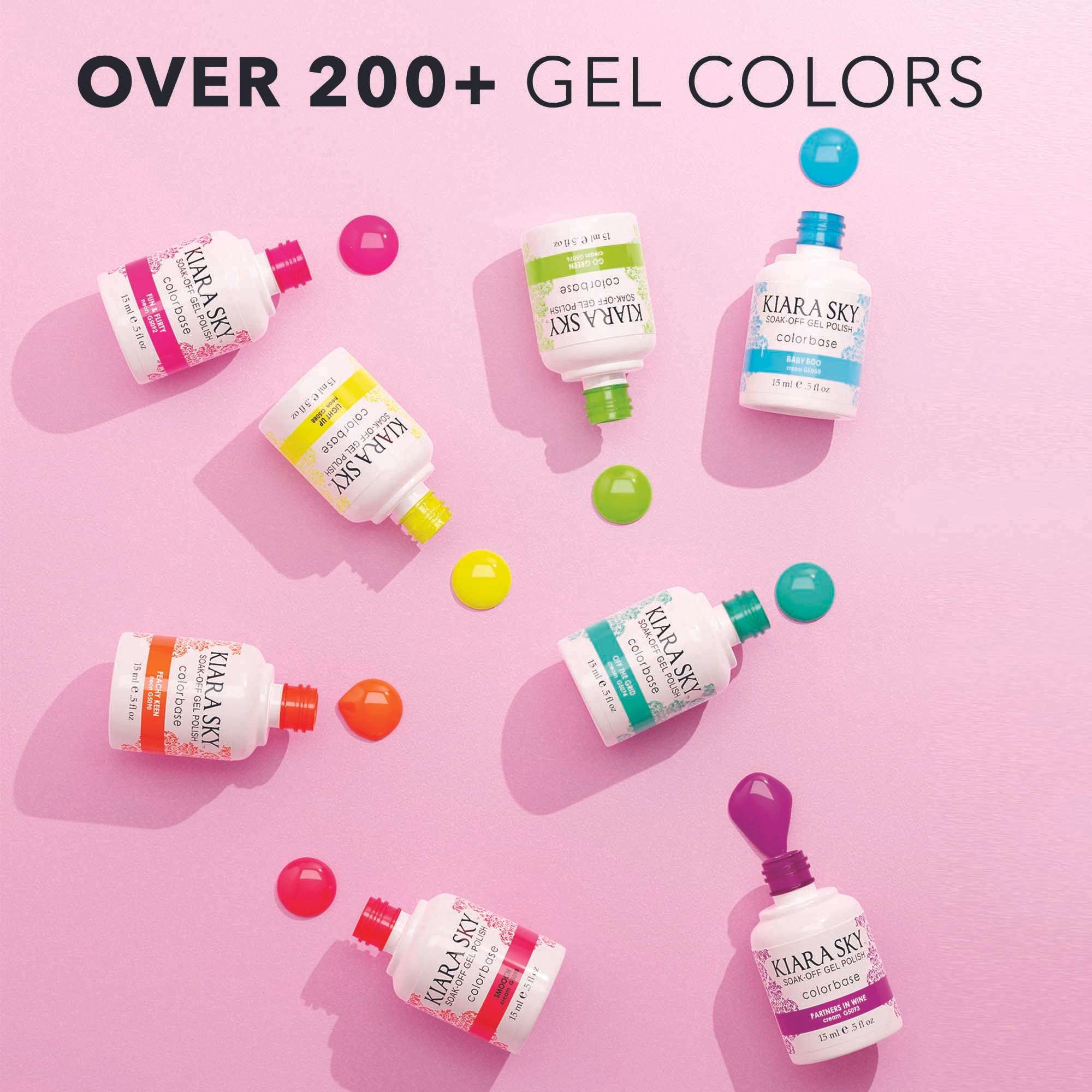 Kiara Sky Professional Nails Led Uv Soak Off Gel Polish - Skies The Limit G415 - Perfect Baby Powder Blue Color