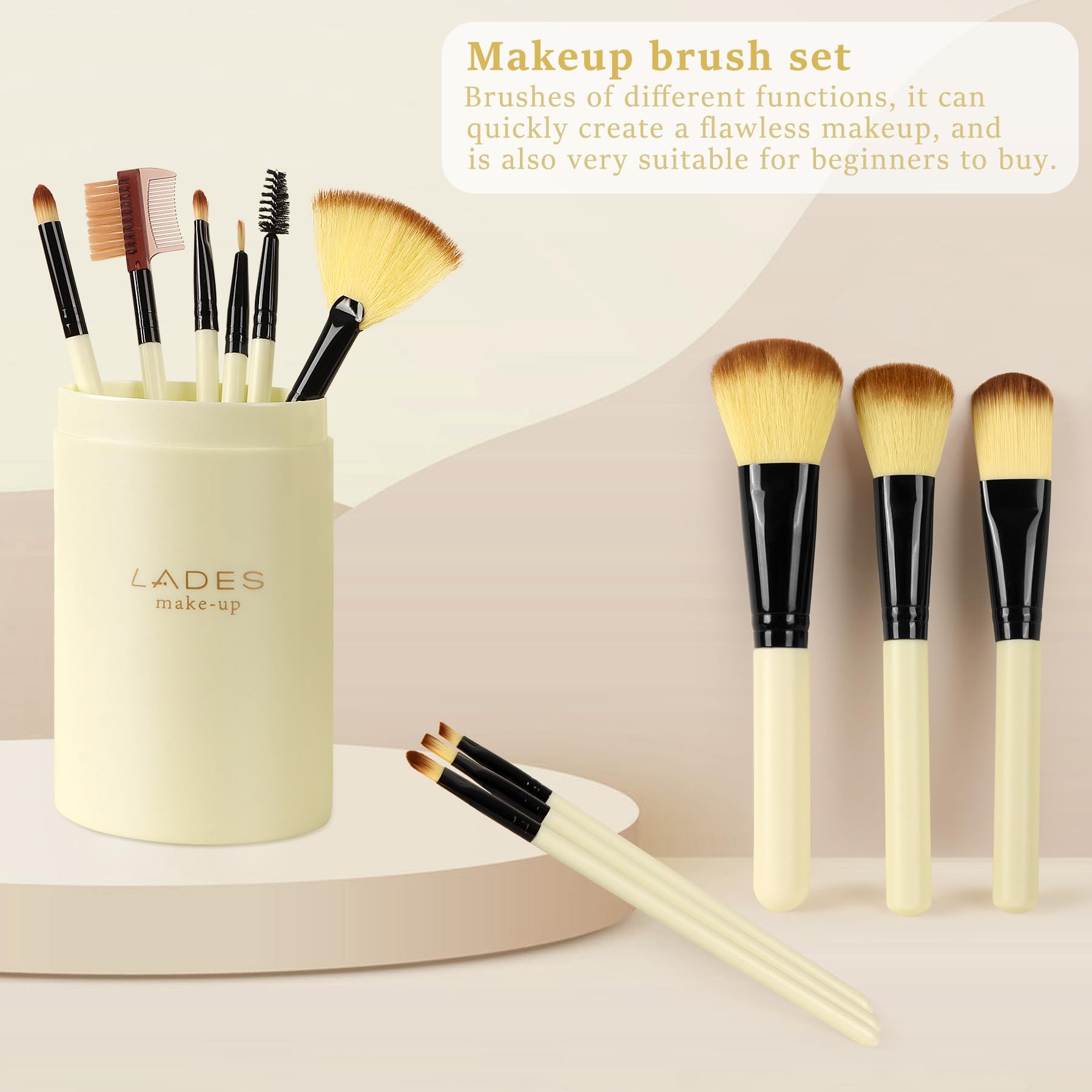 Makeup Brush Set With Case - 12 Pcs Makeup Brush Sets For Foundation Beauty Eyeshadow Blush Powder Concealer Contour Brushes Kit