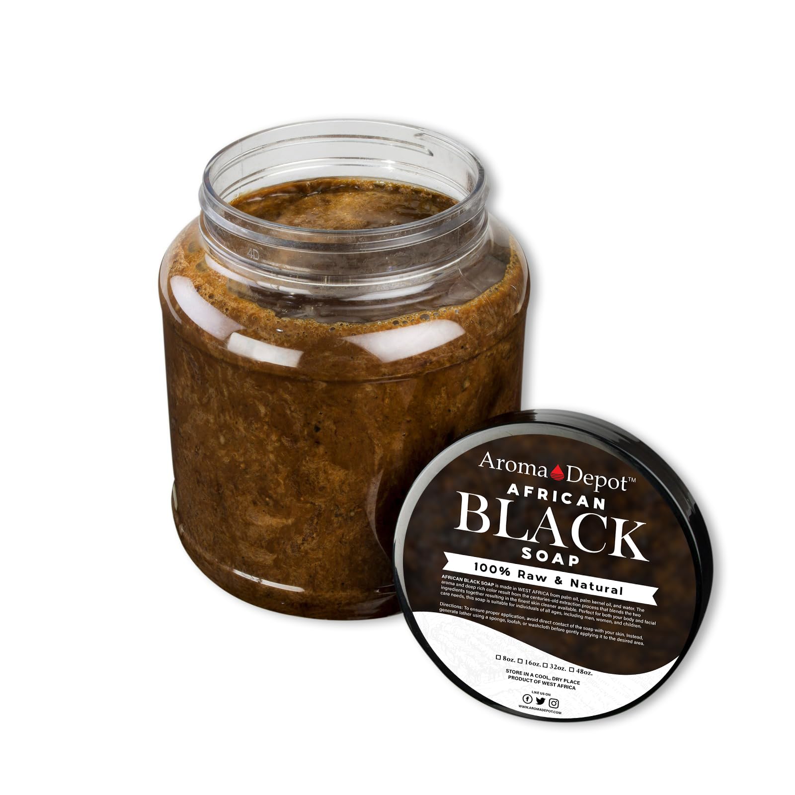 African Black Soap Paste 3.5 lbs. 100% Natural Raw soap for Acne, Eczema, Psoriasis, and Dry Skin Scar Removal Face And Body Was