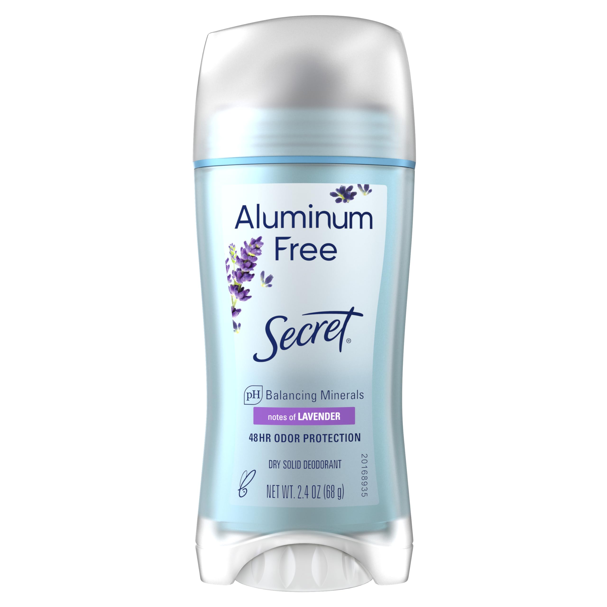 Secret Aluminum Free Deodorant for Women, 48hr Odor Protection, Naturally Derived Ingredients, Free of Parabens Dyes Talc & Baki
