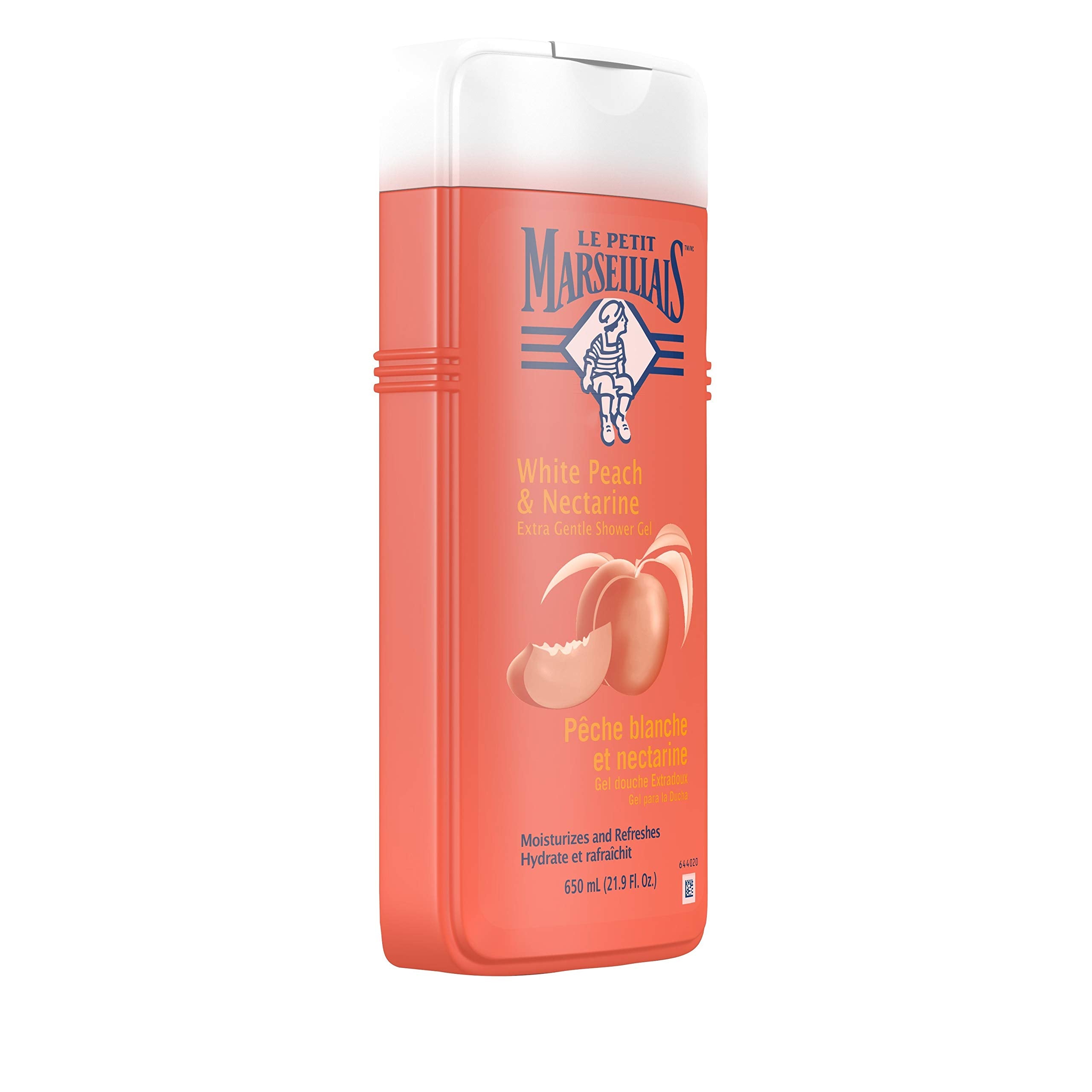Le Petit Marseillais Extra Gentle Shower Gel with White Peach & Nectarine, Moisturizing & Nourishing French Body Wash pH Neutral