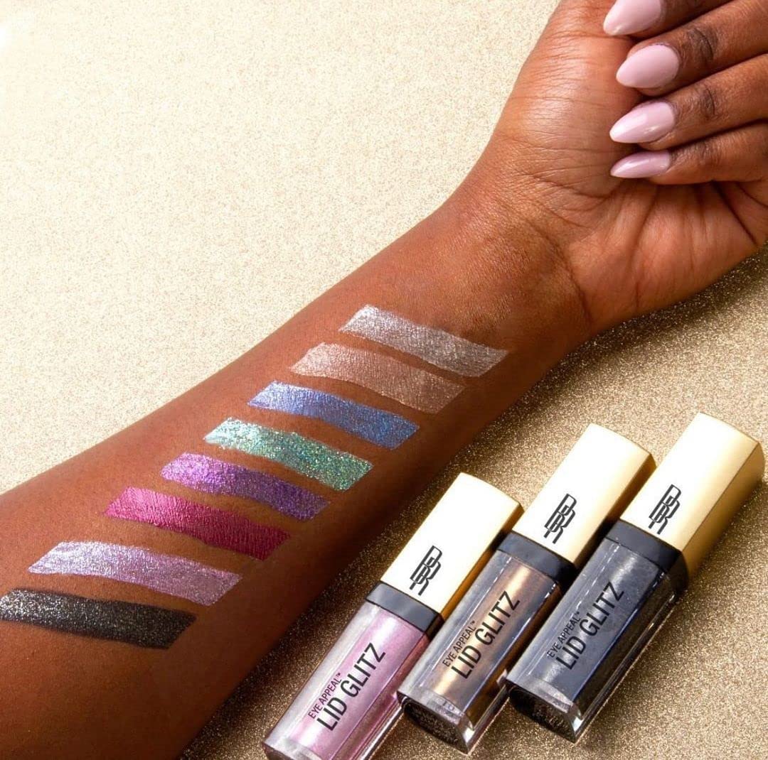 Black Radiance Eye Appeal Lid Glitz Liquid Shimmer Eyeshadow, Black Tie