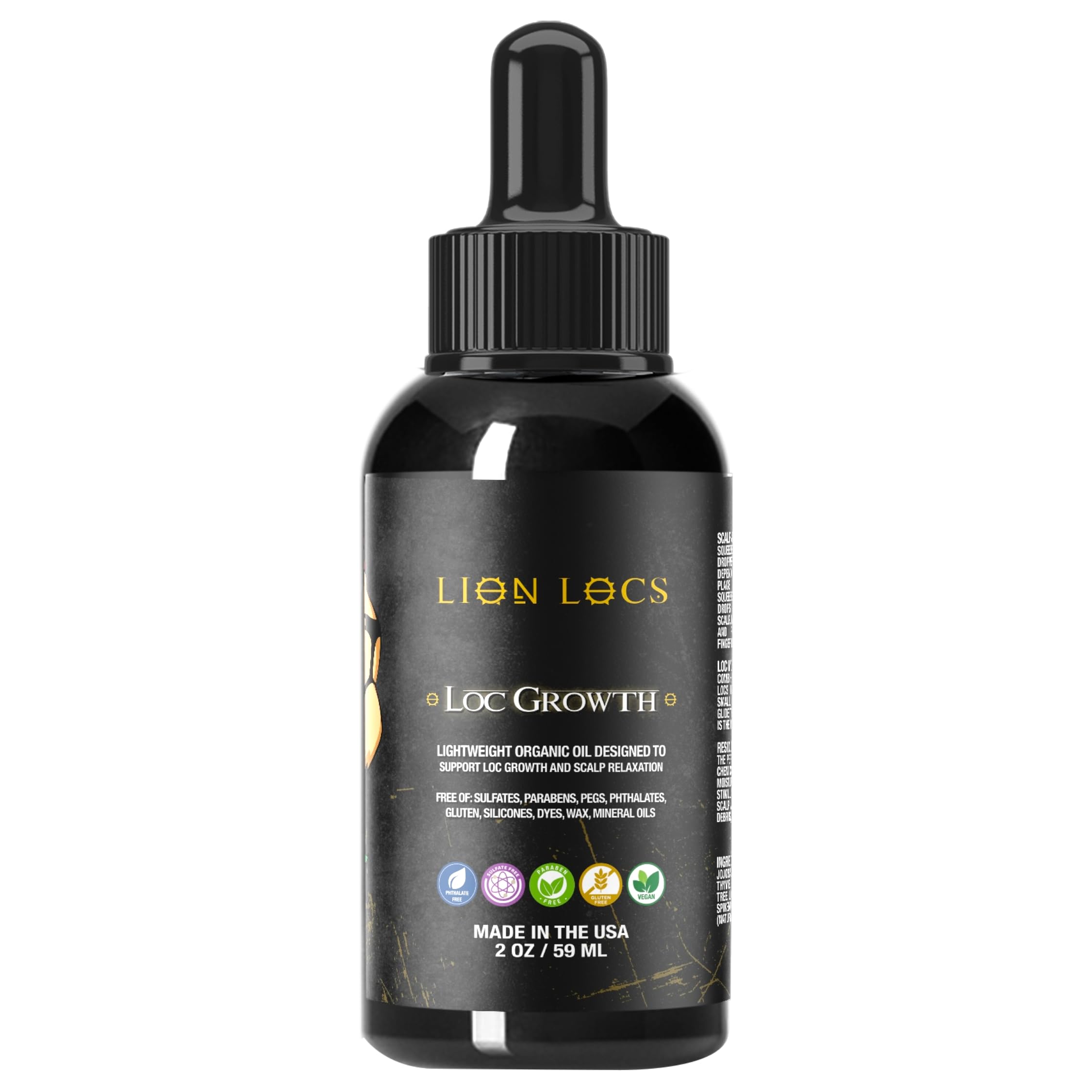 Beard Gains Lion Hair Growth Oil & Scalp Relaxer for Dreadlocks & Braids, 4oz