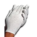 Cara Moisturizing Eczema 100% Premium Cotton Gloves, Small, White, 1 Pair