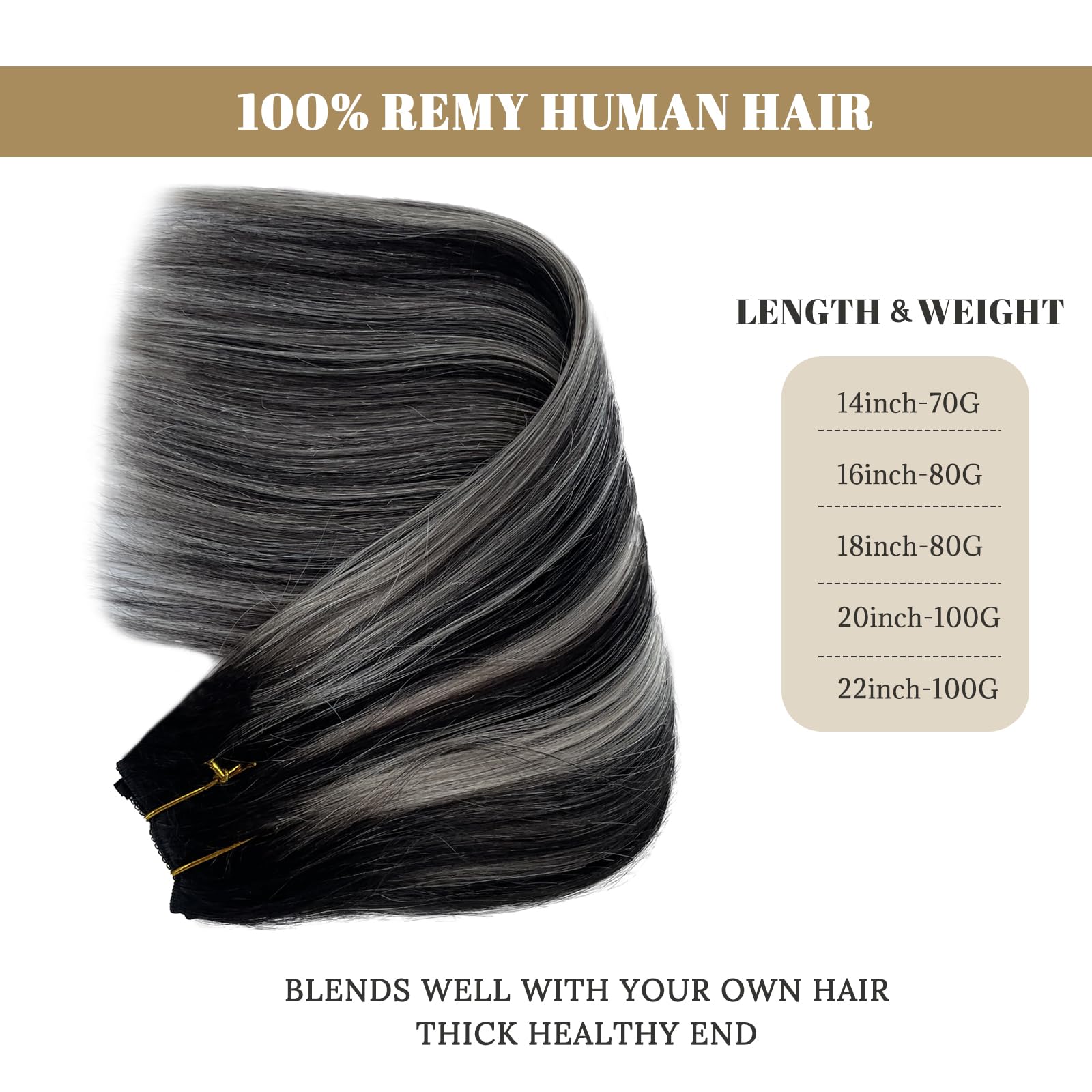 Halos Hair Extensions Real Human Hair Secret Hair Extensions Ombre Color Grey Halos Human Hair Extensions With Transparent Fish