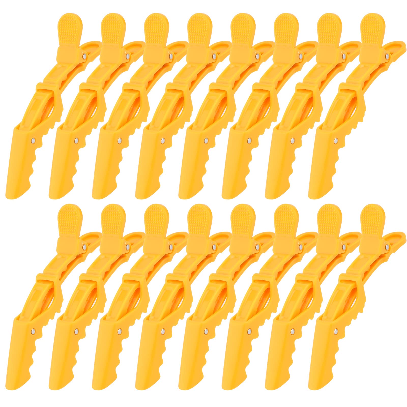Ondder 14 Pcs Yellow Hair Sectioning Clips - Alligator Hair Clips for Coloring, Cutting and Styling Hair Accessories for Women, 