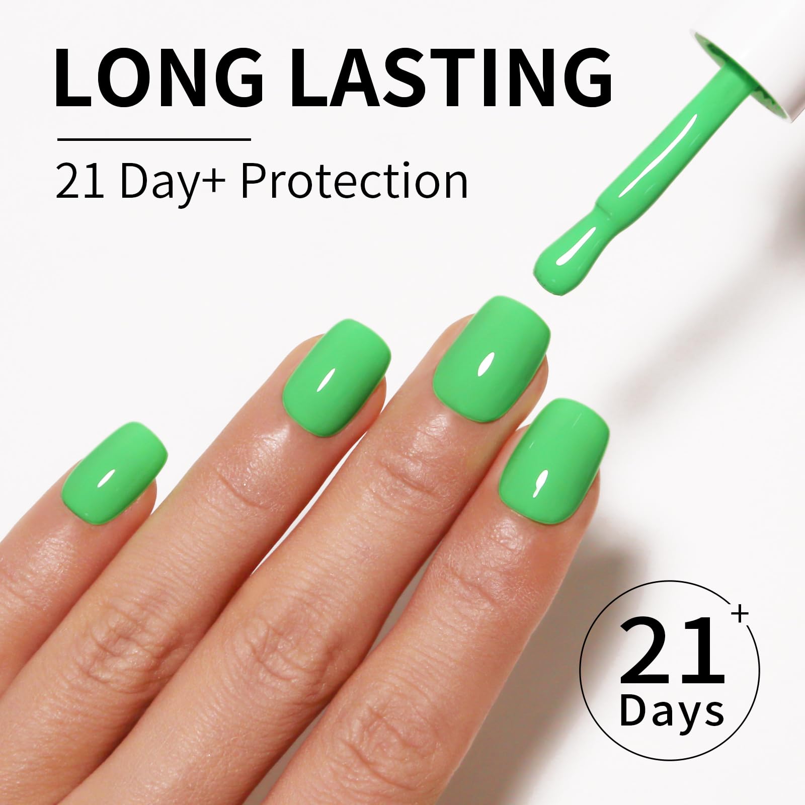 Firedeep 16Ml Gel Nail Polish,Pastel Green Color Soak Off Uv Led Nail Gel Polish Spring Summer Nail Art Starter Manicure Salon D