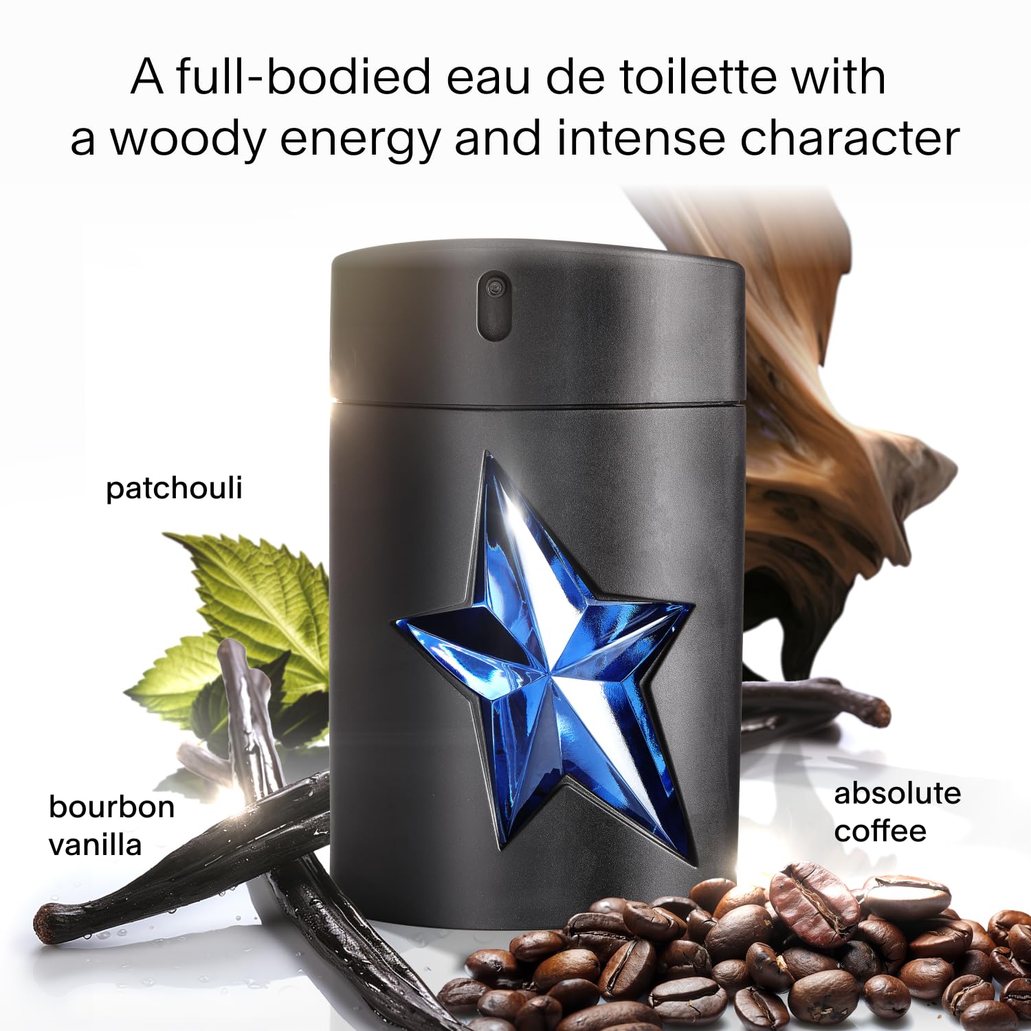 Mugler A*Men - Eau De Toilette - Mens Cologne - Woody & Ambery - With Patchouli & Coffee Extract - Long Lasting Fragrance - 3.3