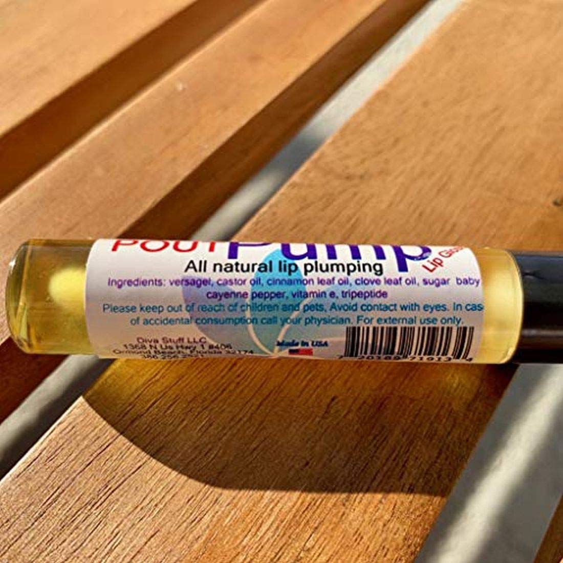 Diva Stuff Pout Pump, All Natural Lip Plumping & Conditioning Gloss