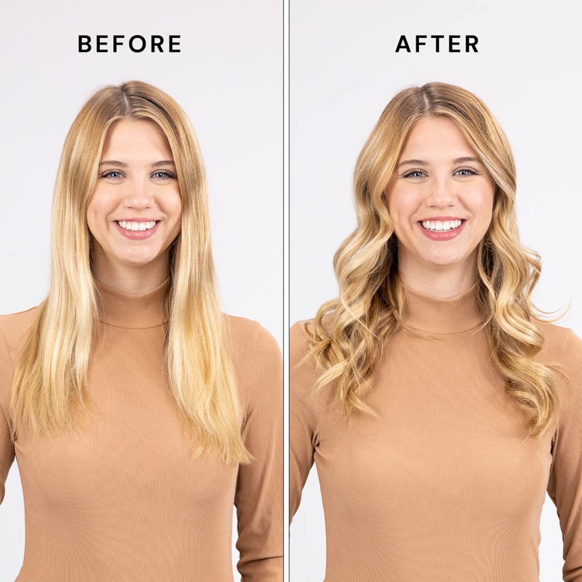 L'ANGE HAIR Le Duo 360° Airflow Styler - 2-in-1 Curling Wand & Titanium Flat Iron, Blush, 1 Count