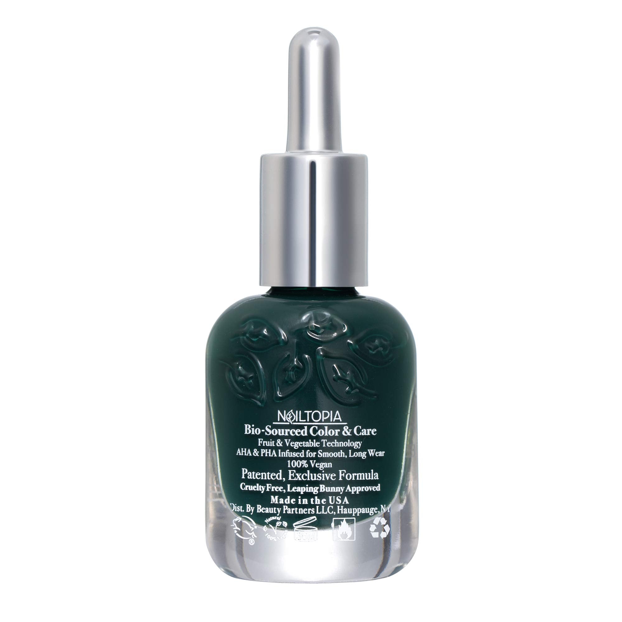 Nailtopia - Plant-Based Chip Free Nail Lacquer - Non Toxic, Bio-Sourced, Long-Lasting, Strengthening Polish - Forest Hills (Emer