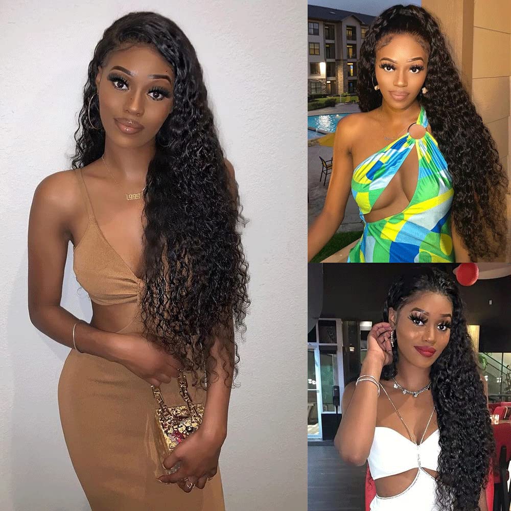 Nervoss Hd Transparent Lace Front Wigs Human Hair Water Wave 13X4 Lace Frontal Wigs For Women Brazilian Deep Wave Human Hair Wig