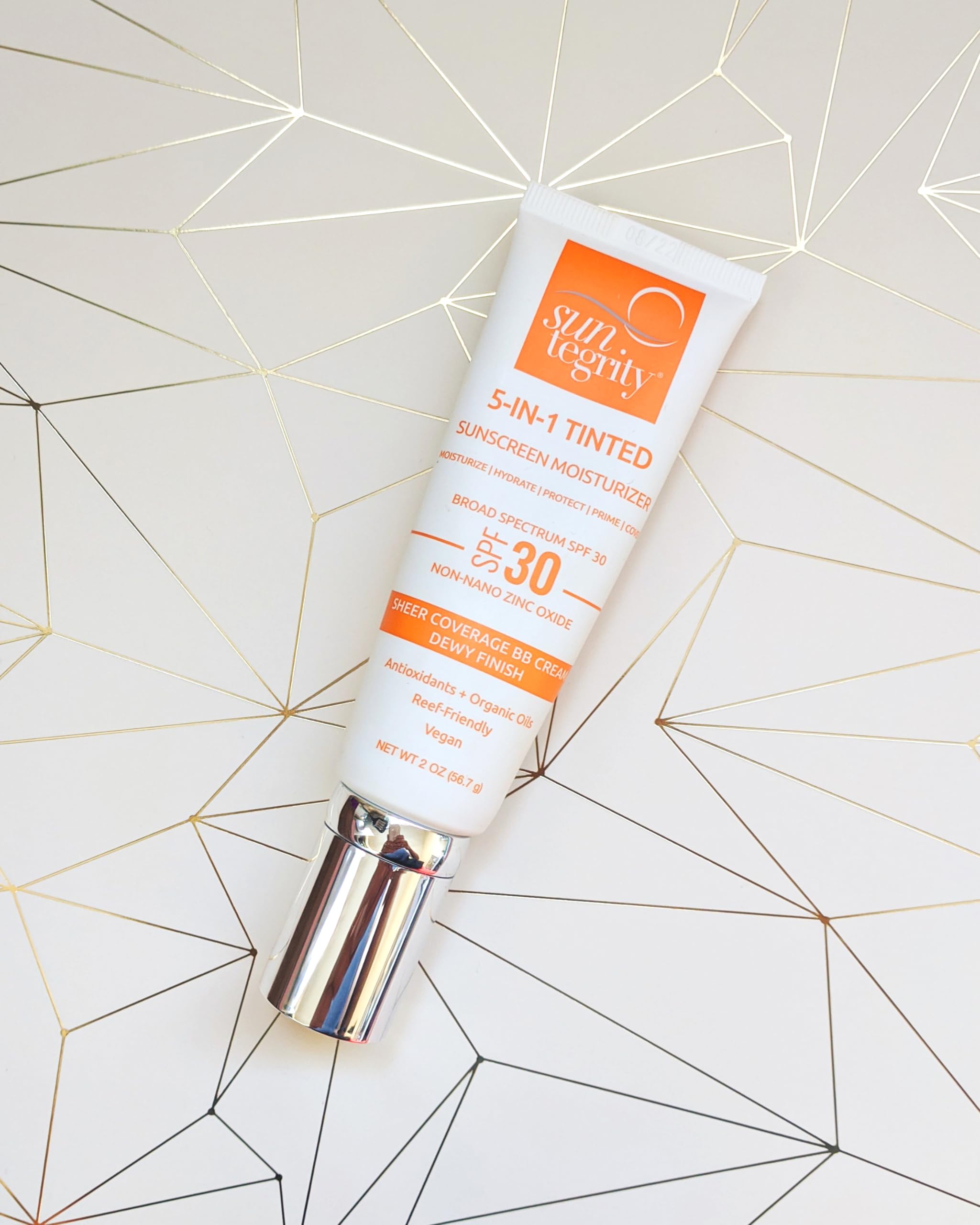 Suntegrity Tinted 5 In 1 Mineral Sunscreen For Face (Spf 30-2 Oz) - Medium | Bb Cream Moisturizer With Physical Uva/Uvb Broad Sp