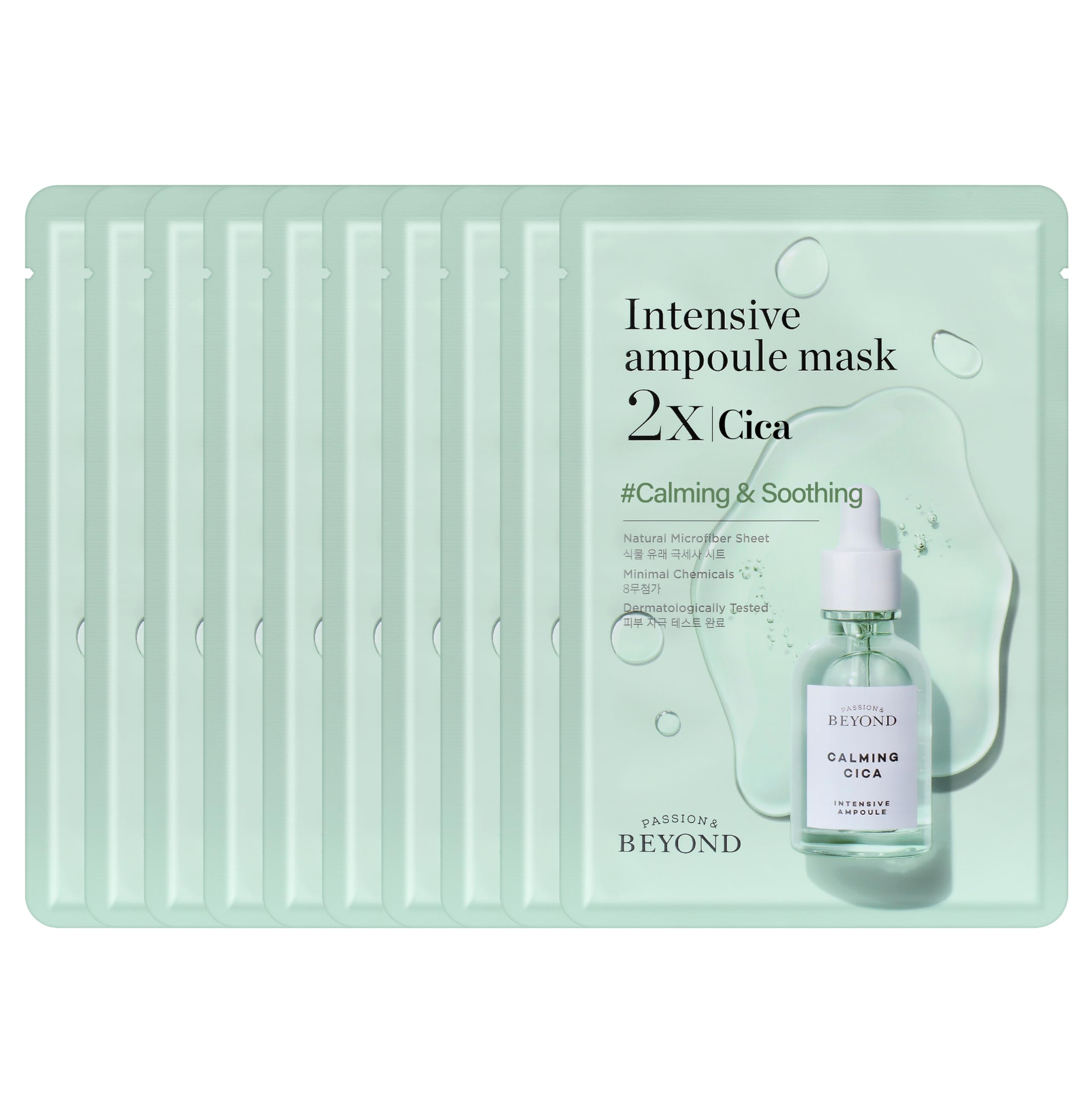 Beyond Intensive Ampoule Mask 2X Cica With Centella Asiatica For Soothing/Moisturizing Care For Irritated And Sensitive Skin - H