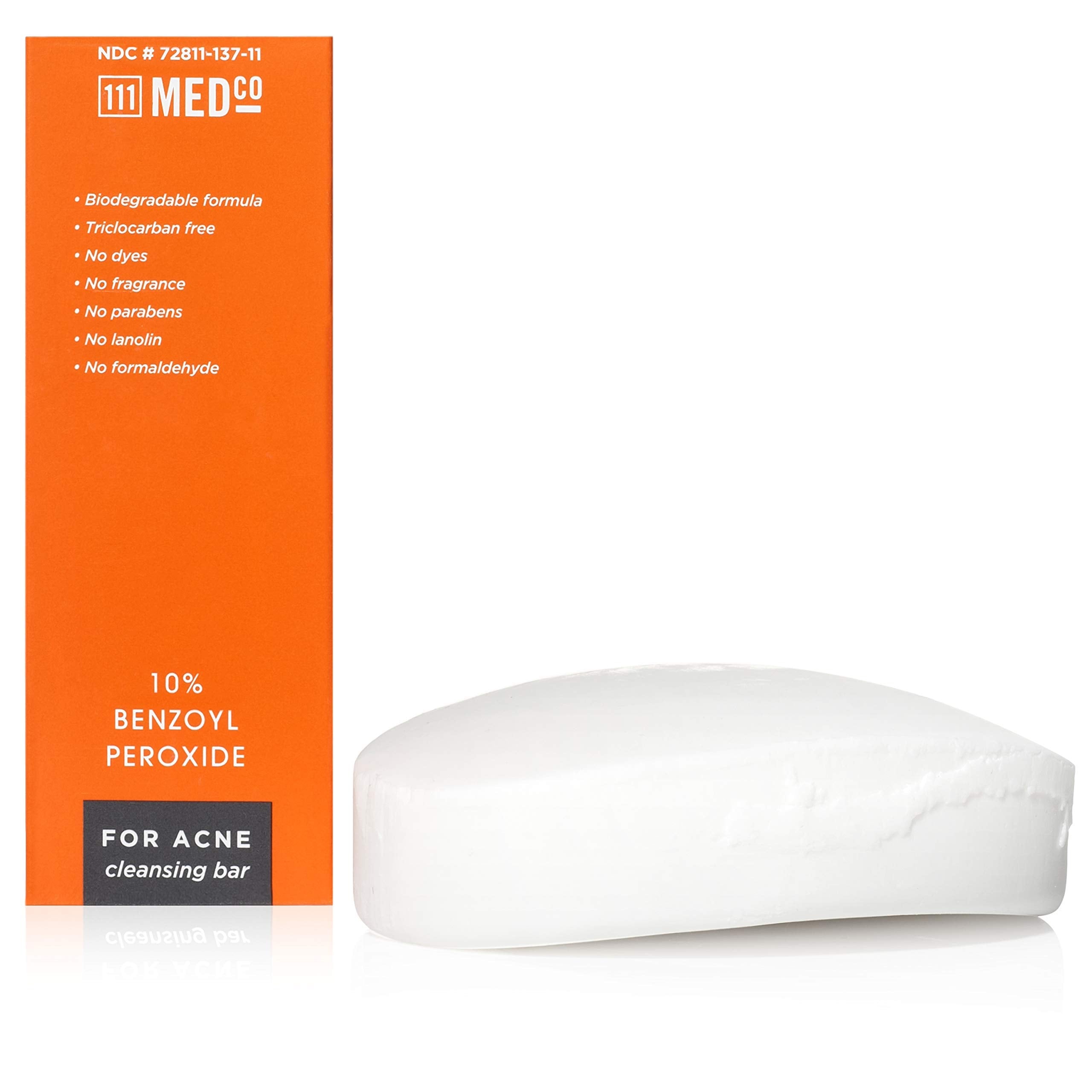 111Medco 10% Benzoyl Peroxide Acne 4Oz. Medicated Soap Bar
