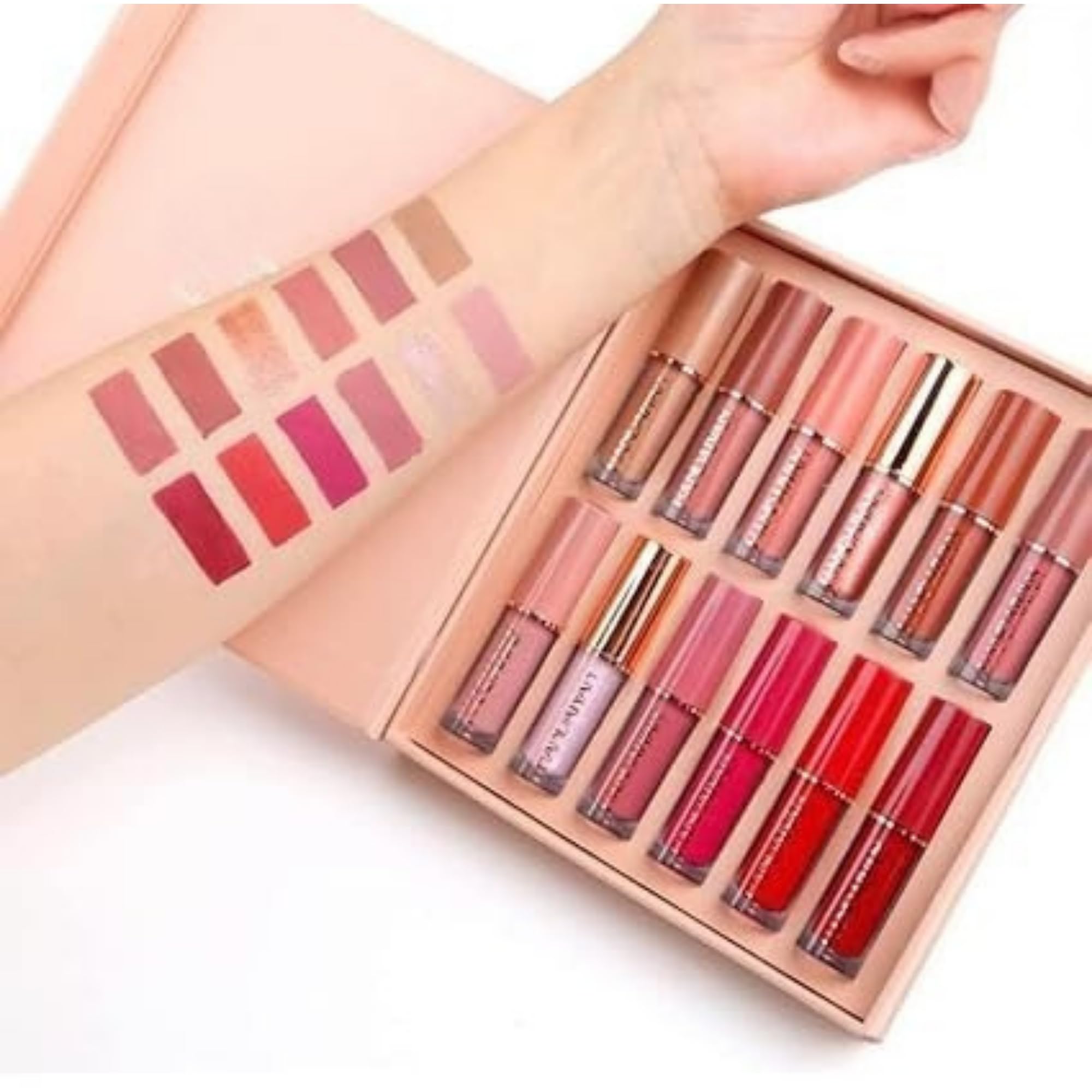 12Pcs Liquid Matte Lipstick Set  Waterproof, SmudgeProof & LongLasting Lip Colors | Lightweight Soft Matte Finish | High Pigm