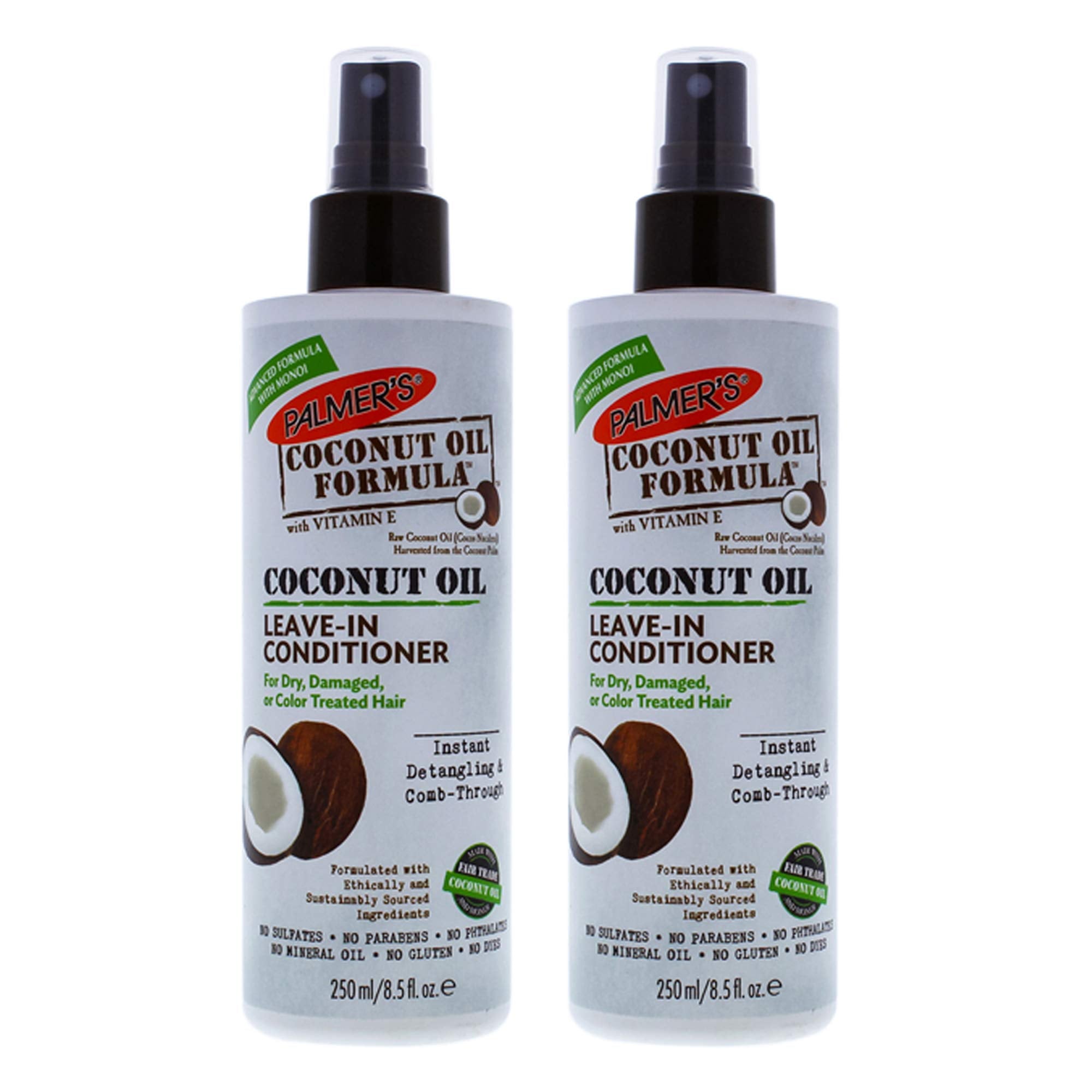 Coconut Oil Leave-In Conditioner By Palmers For Unisex - 8.5 Oz Conditioner - (Pack Of 2)
