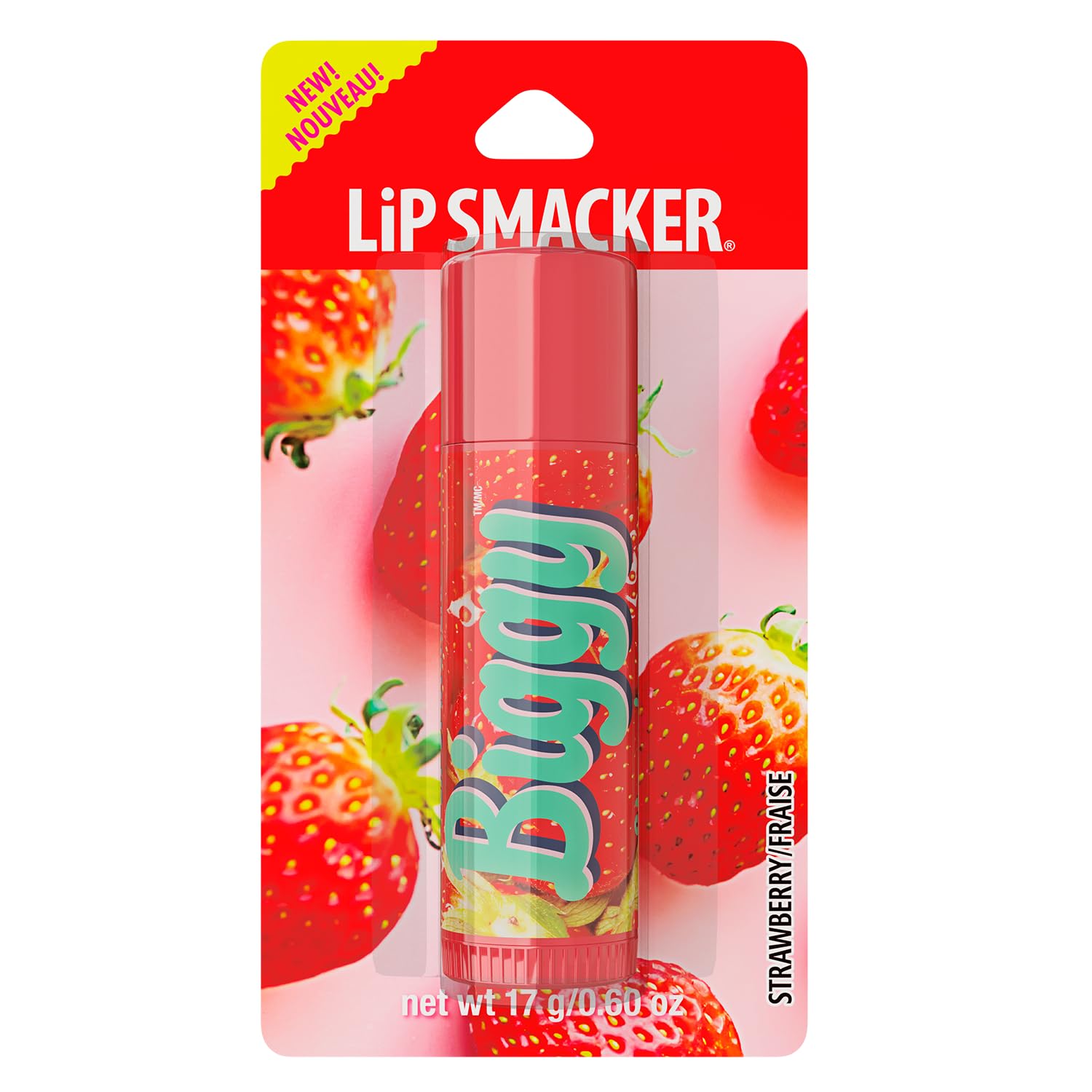 Lip Smacker Biggie Lip Balm, Nostalgic Flavor, UltraMoisturizing & Hydrating, Clear Glossy Finish, Fun & Collectible Gift for A