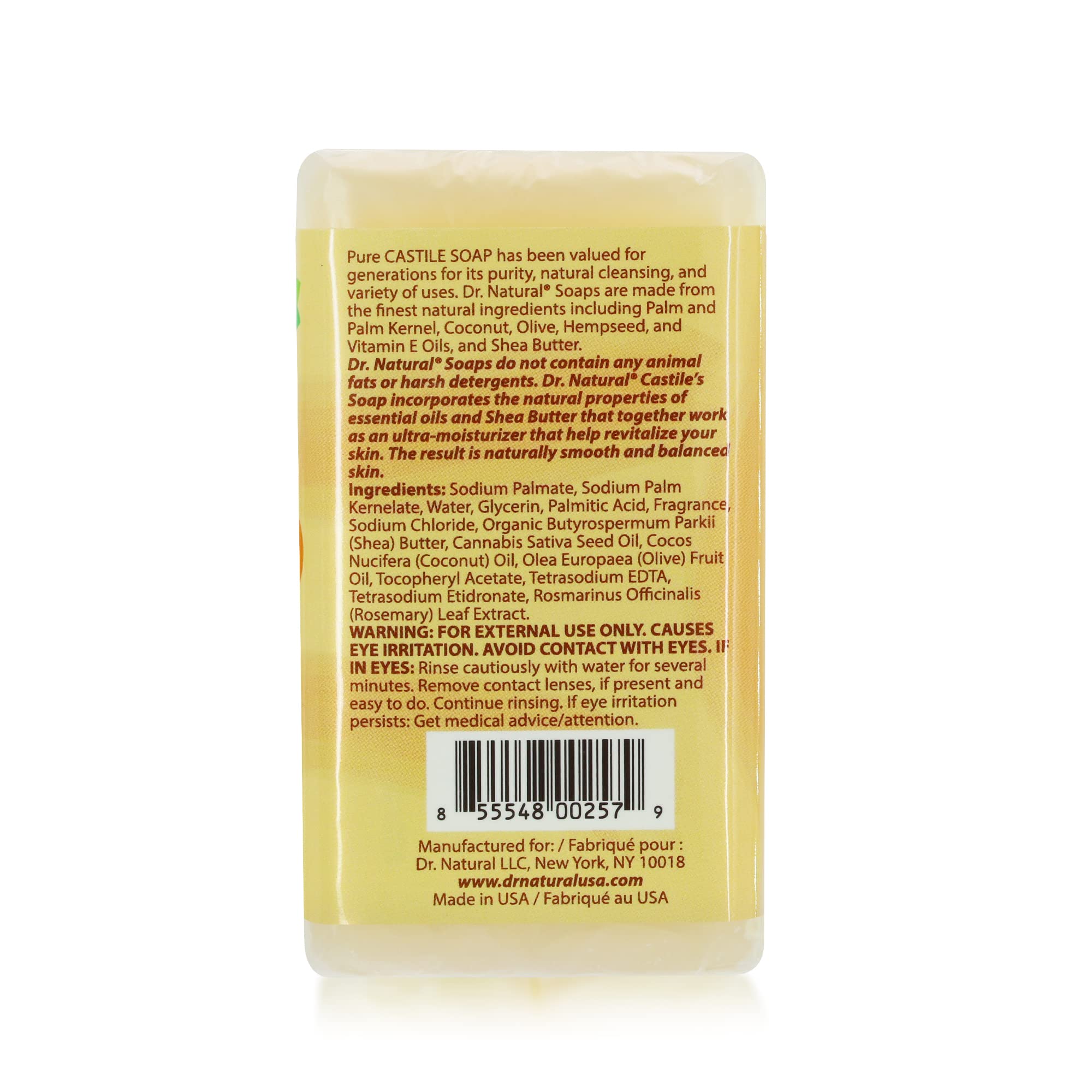 Dr. Natural - Cstle Bar Soap Almond 2Pk - Ea Of 1-8 Oz (1X8 Oz)