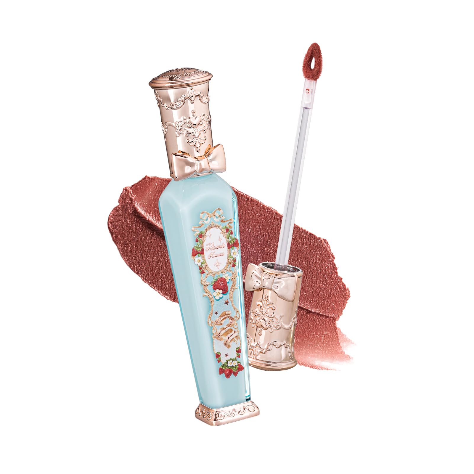 Flower Knows Strawberry Rococo Cloud Lip Cream Matte Liquid Lipstick-Long Lasting&Highly Pigmented Lip Stain -Velvety Waterproof