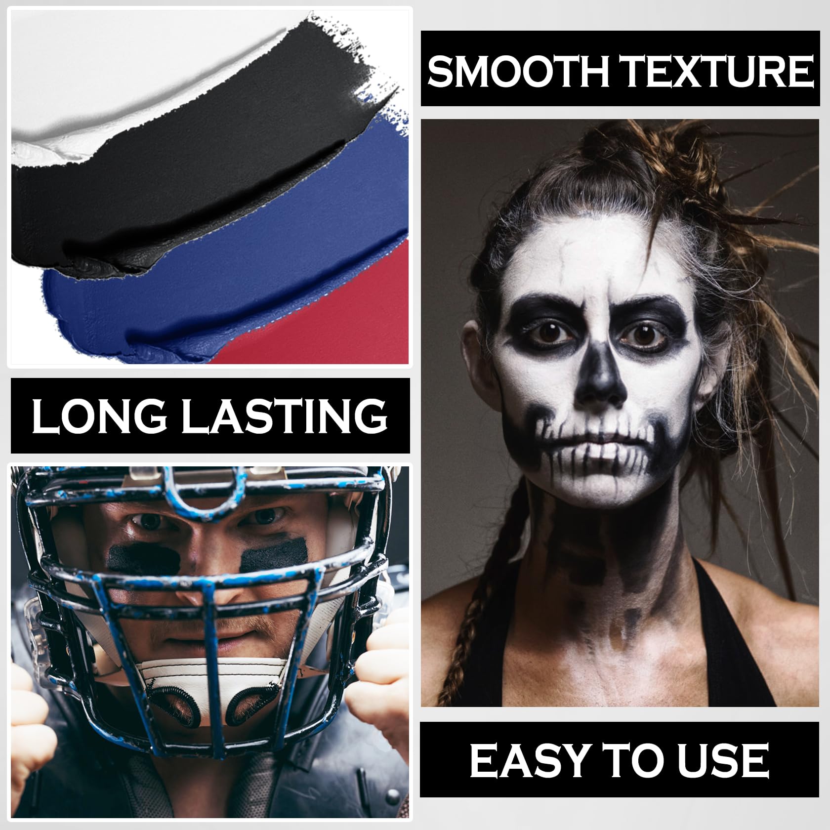 Eye Black Stick Green Face Body Paint Football Baseball Softball Matte Lipstick Makeup For Sports Halloween Clown Makeup Cosplay