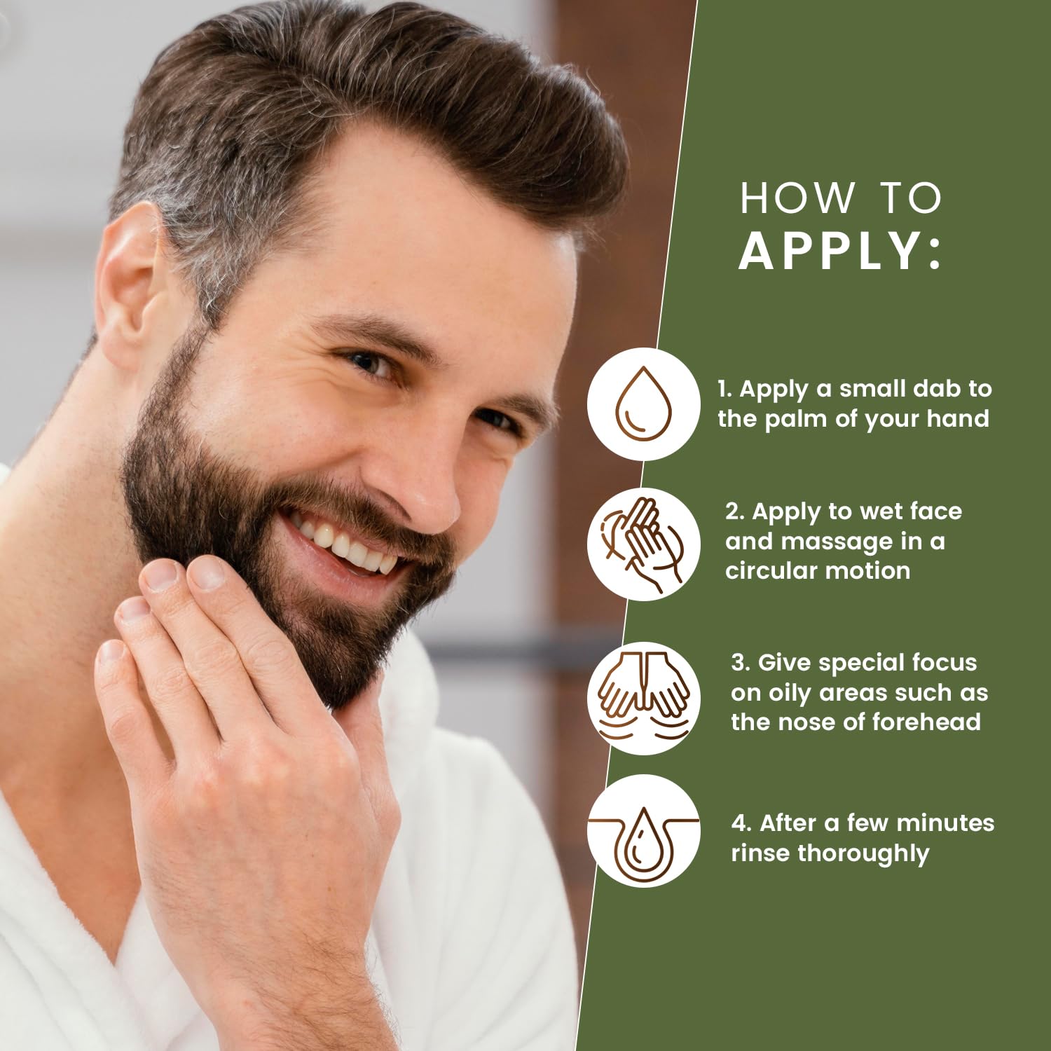 Mga Vegan Face Scrub - Scruff Rescue Face Scrub, Daily Exfoliator & Face Wash For Deep Cleaning  Prevents Blackheads & Ingrown H