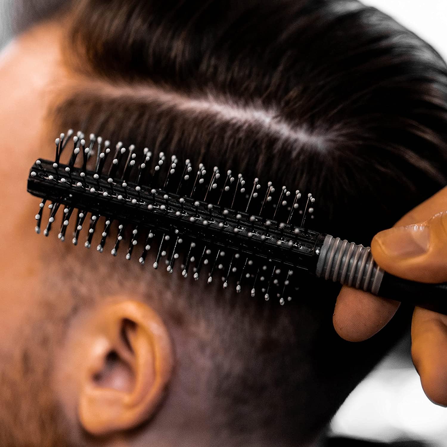 Charlemagne Round Brush - Round Brush/Round Hair Brush - Men Hair Brush - Small Round Brush - Round Beard Brush - Rotating Brush