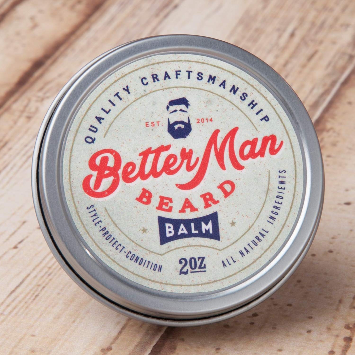 Better Man Beard Balm - 2 Oz All-Natural Moisturizing Beard Balm With Therapeutic Grade Essential Oils & 100% Natural Formula -