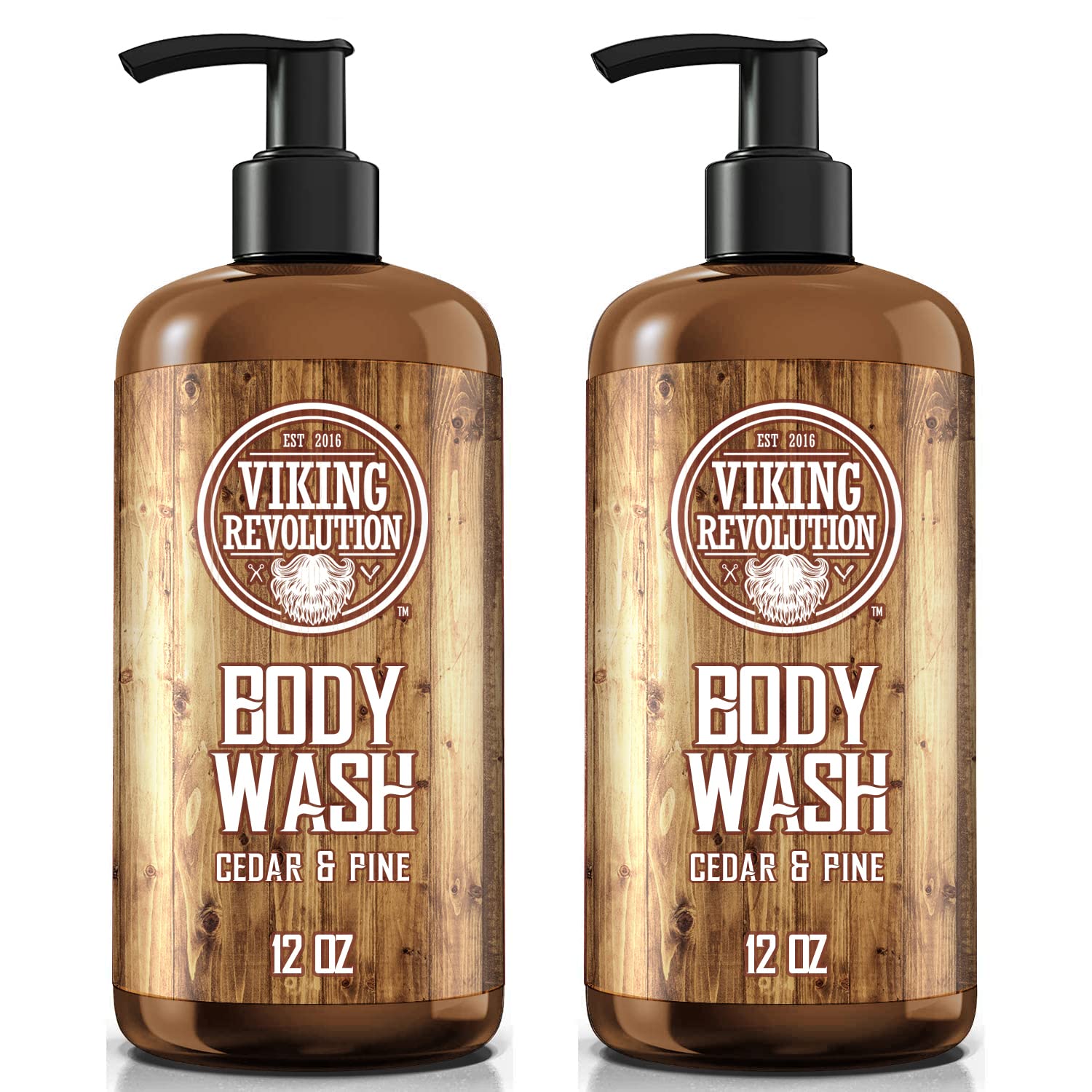 Viking Revolution Men'S Body Wash - Cedar And Pine Oil Body Wash For Men - Mens Natural Body Wash With Vitamin E And Oregano Oil