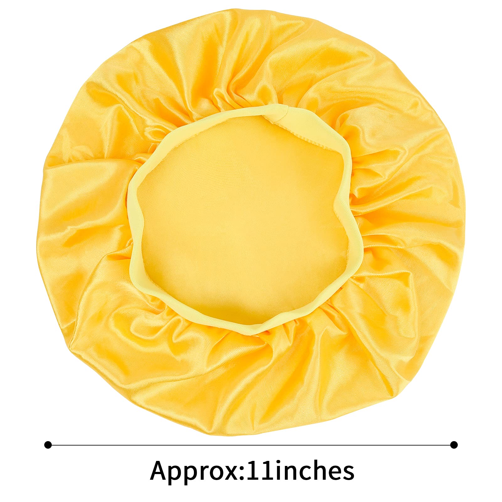 3 Pieces Kids Satin Bonnet Sleeping Cap Silk Wide Band Night Hats Hair For Natural Hair Teens Toddler Child Baby