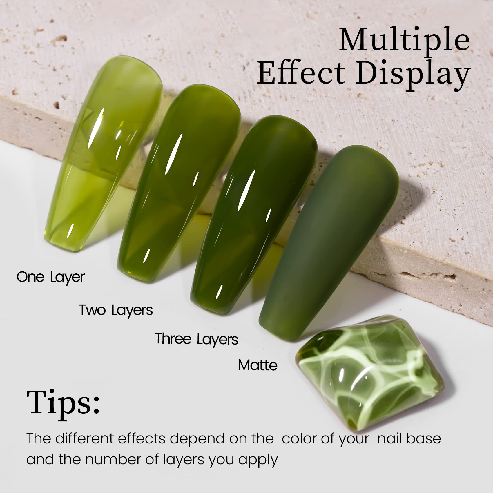 MAYCHAO 15ML Gel Nail Polish 1Pc Jelly Green Gel Polish Soak off Translucent Green Nail Polish Nail Art Manicure Salon DIY at Ho