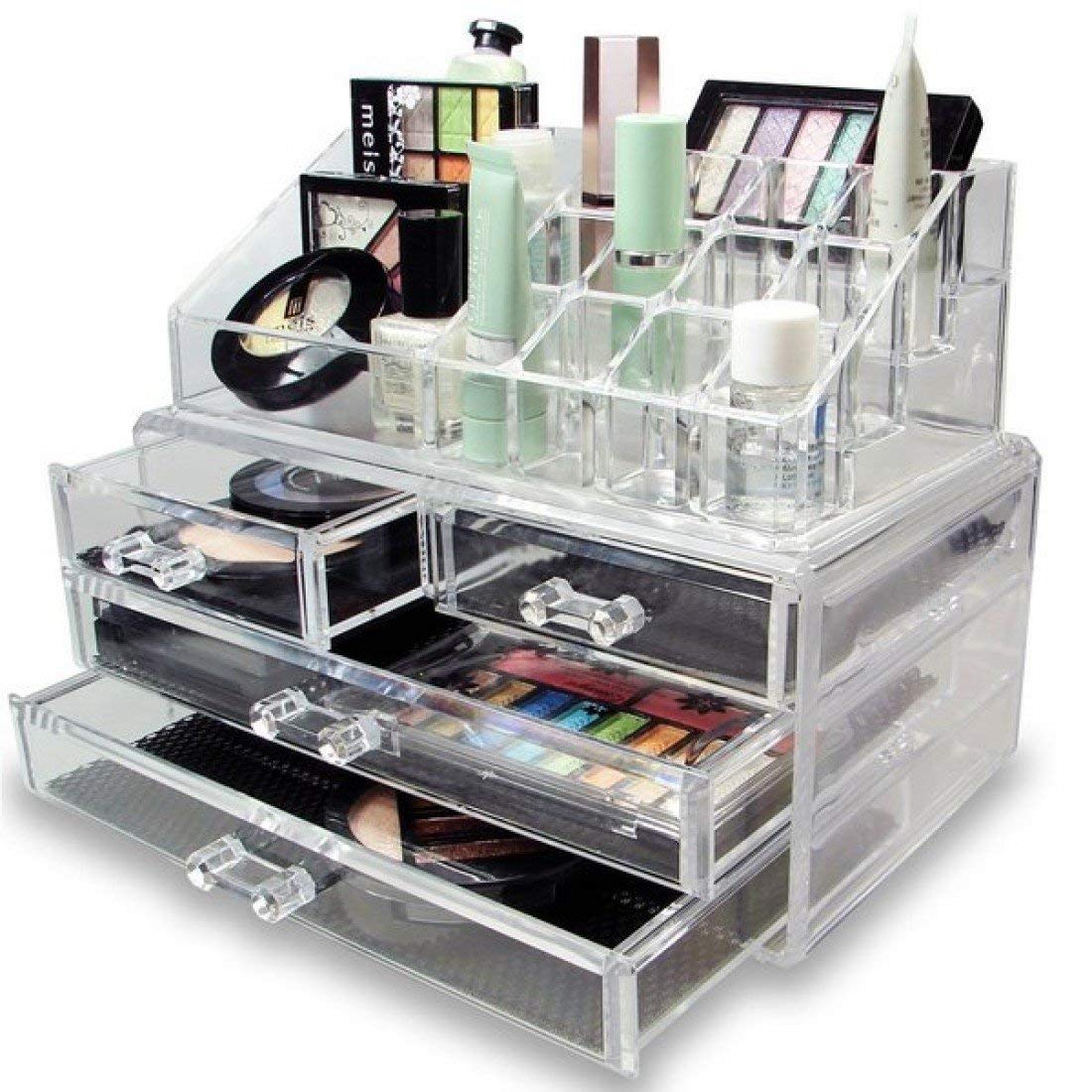 Octopus Prime Acrylic Mascara Liner Lipstick Brush Storage Cosmetic Organizer Holder (Large)