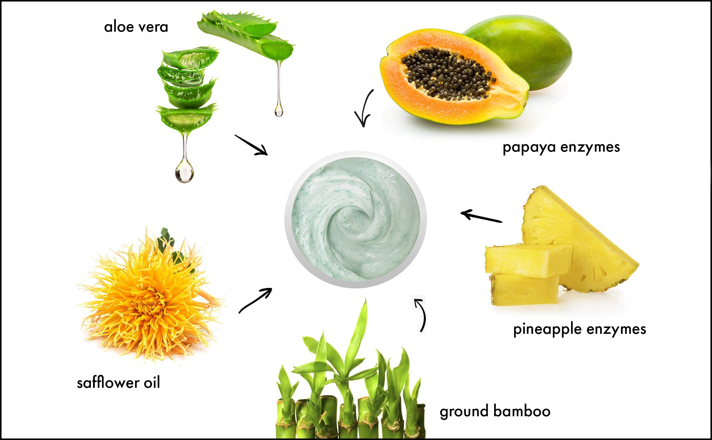 RAYA Bamboo Facial Scrub (R-125) | Herbal Exfoliating and Refining Treatment for Dry Skin | Helps Reduce Fine Lines and Wrinkles