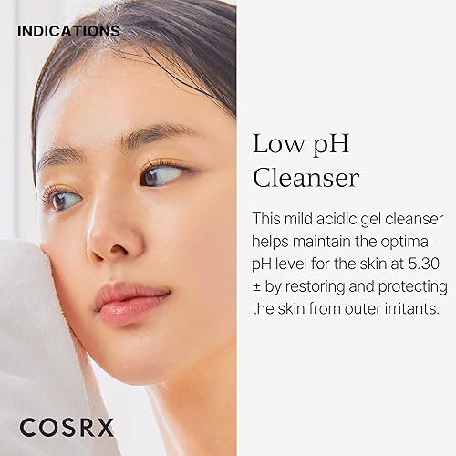 Cosrx Low Ph Good Morning Gel Cleanser, Daily Mild Face Cleanser For Sensitive Skin With Bha & Tea-Tree Oil, Ph Balancing, Anti