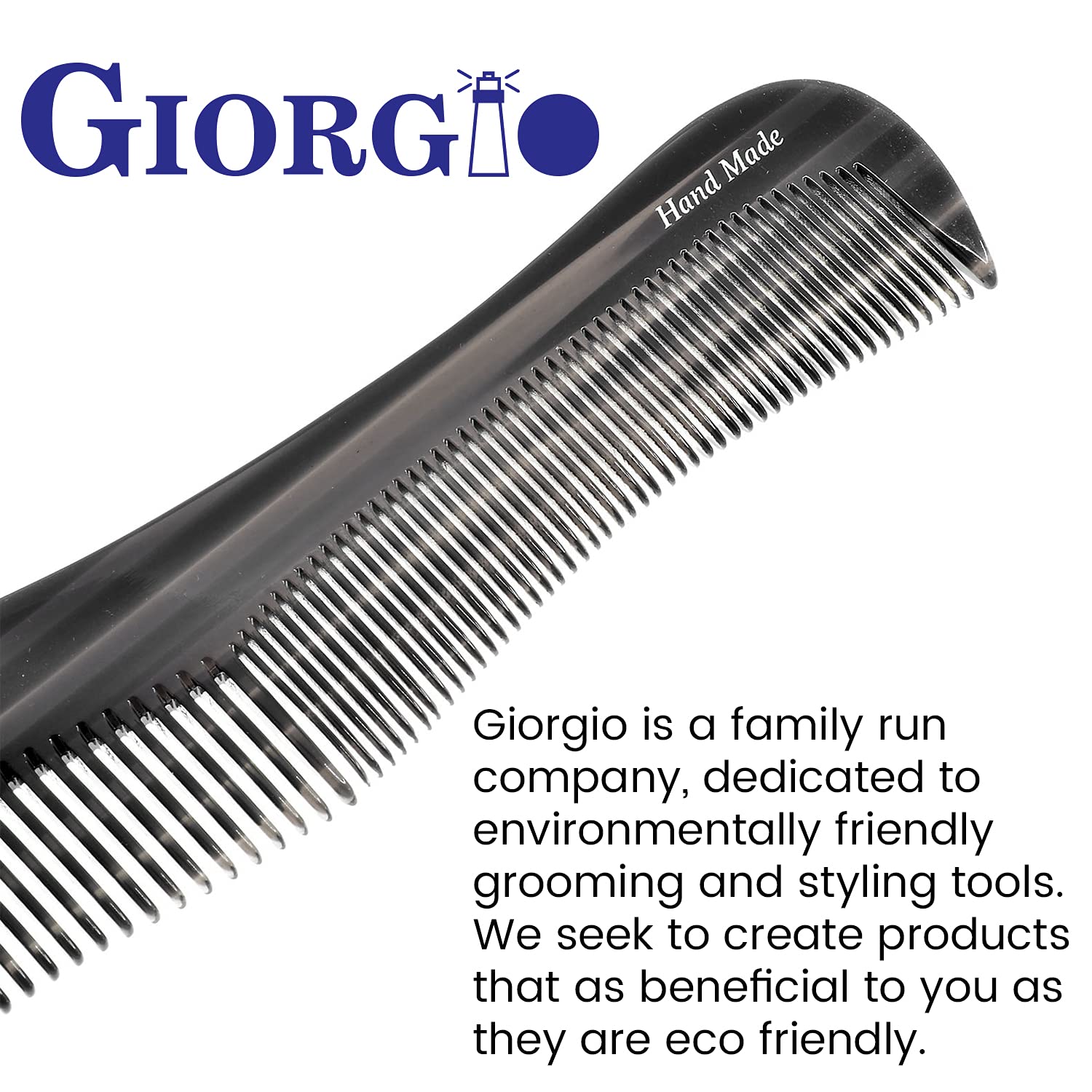 Giorgio G65 Contour Comb -Fine Tooth Comb And Wide Tooth Comb For Thick And Thin Hair Styling - Grooming Hair Combs For Men,Wome