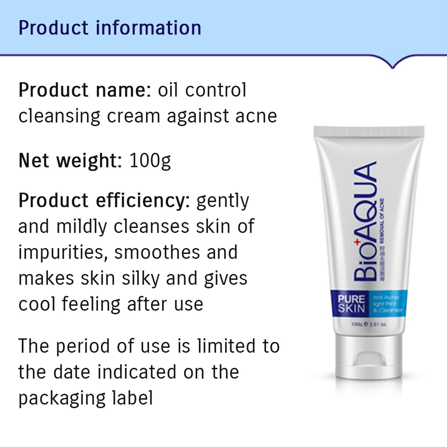 Bioaqua Face Skin Care Acne Anti-Wrinkle Removal Cream Spots Scar Blemish Marks 100G