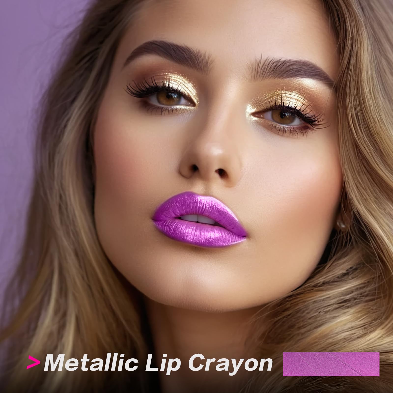 Focallure Ultra Chic Metallic Lipstick,Rich Vitamin E Lip Crayon,Lightweight Shinning Color Without Drying Or Fading,Long Lastin