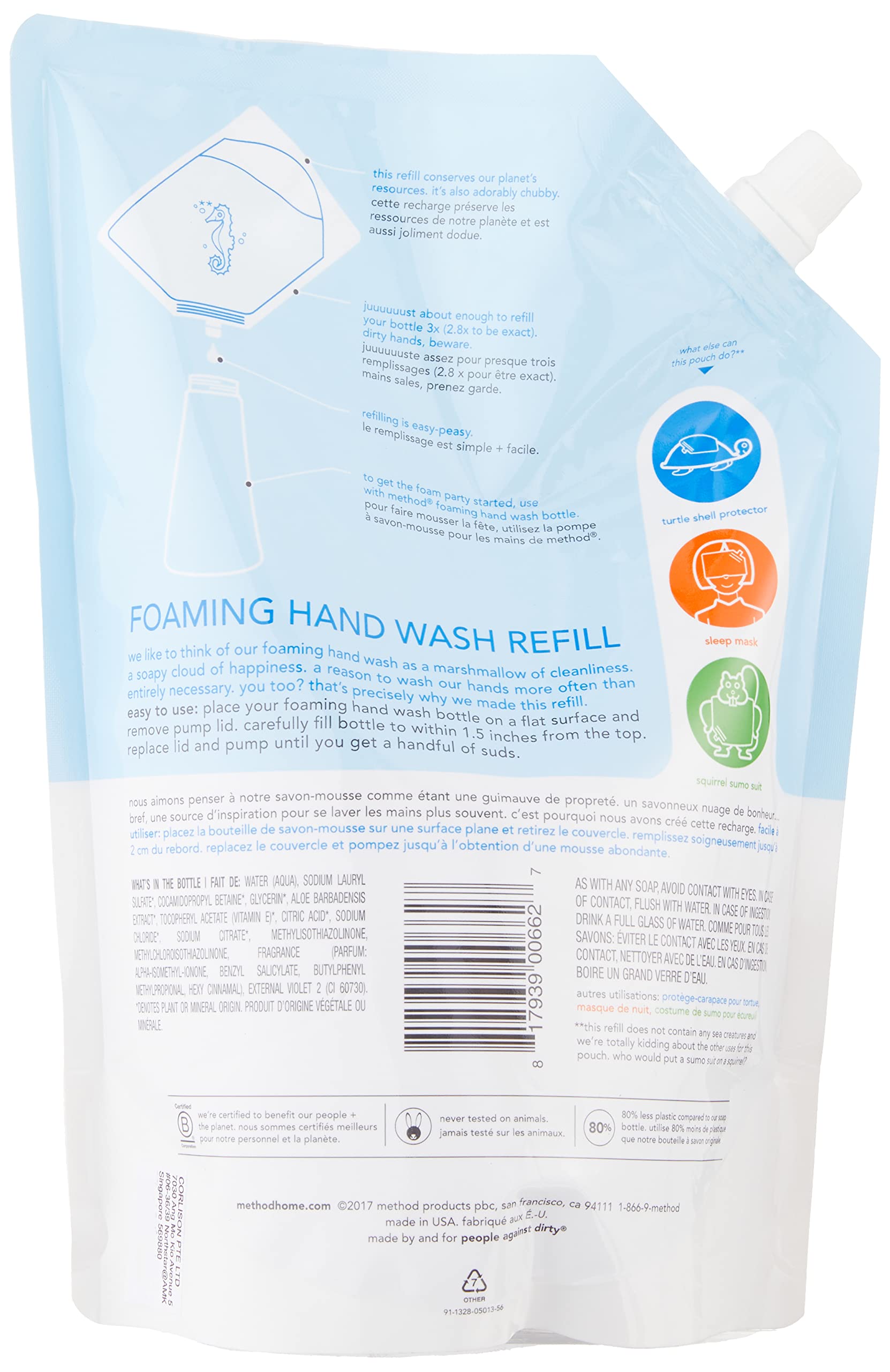 Method Foaming Hand Wash Refill, Sweet Water, 28 Ounce