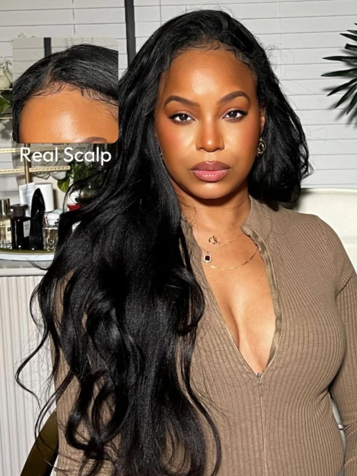 Unice Easicontour V Part Wigs Human Hair Yaki Straight Glueless Wigs Human Hair Clip In Vpart Wig No Sew In No Glue Upgrade U Pa