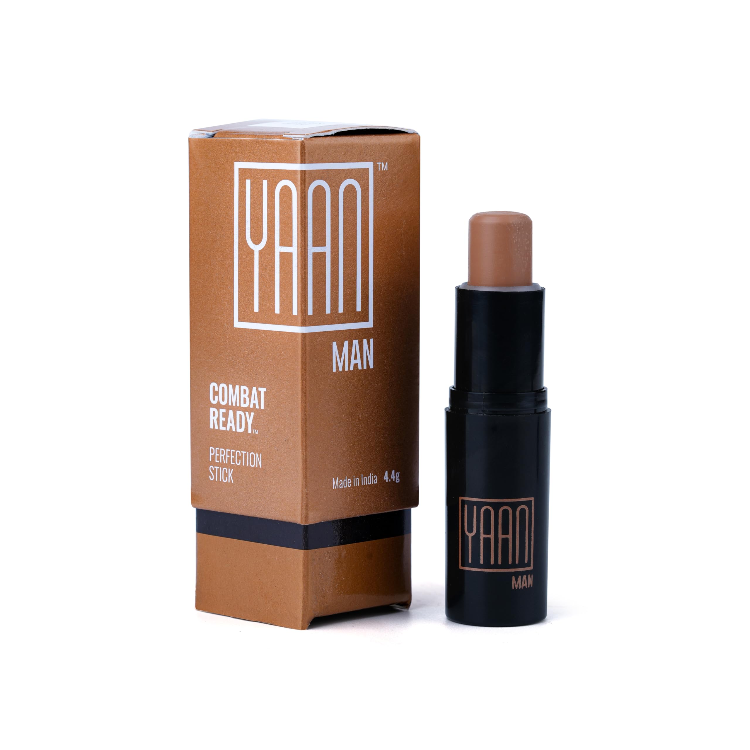 Yaan Man Natural Concealer For Men For Normal Skin(Dark Shade), 4.4G|Erase Dark Circles, Scars, Pigmentation| Perfection Stick F