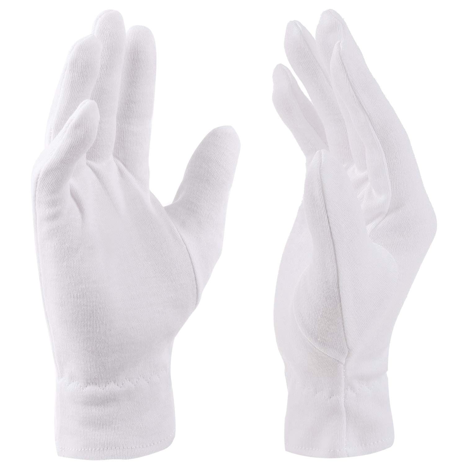 Moisturizing Gloves for Dry Hands Overnight, Selizo 3 Pairs 100 Percent White Cotton Gloves for Women Eczema, Hand Moisturizer S