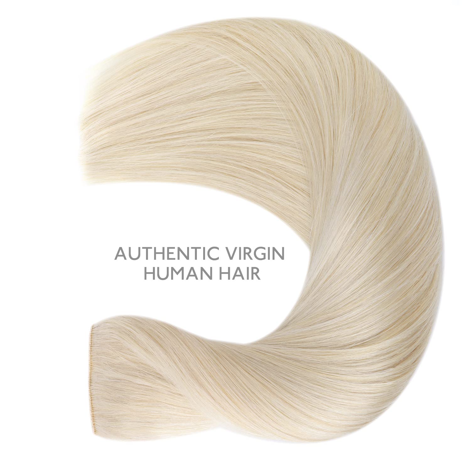 Wennalife Wire Hair Extensions (Increase 50% Lifespan) Real Human Hair 16 Inch 95G Platinum Blonde Remy Wire Hair Extensions Inv